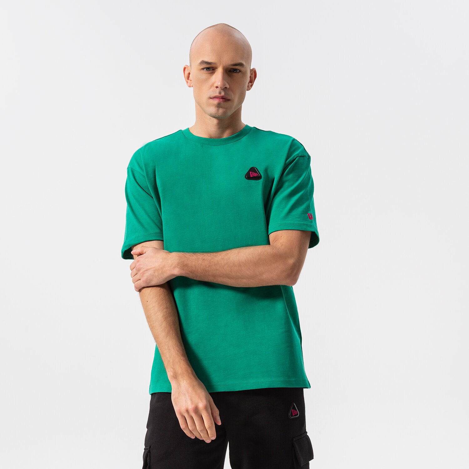 Herren T-Shirt NEW ERA T-SHIRT NEW ERA RUBBER PATCH OS 12893044 Grün