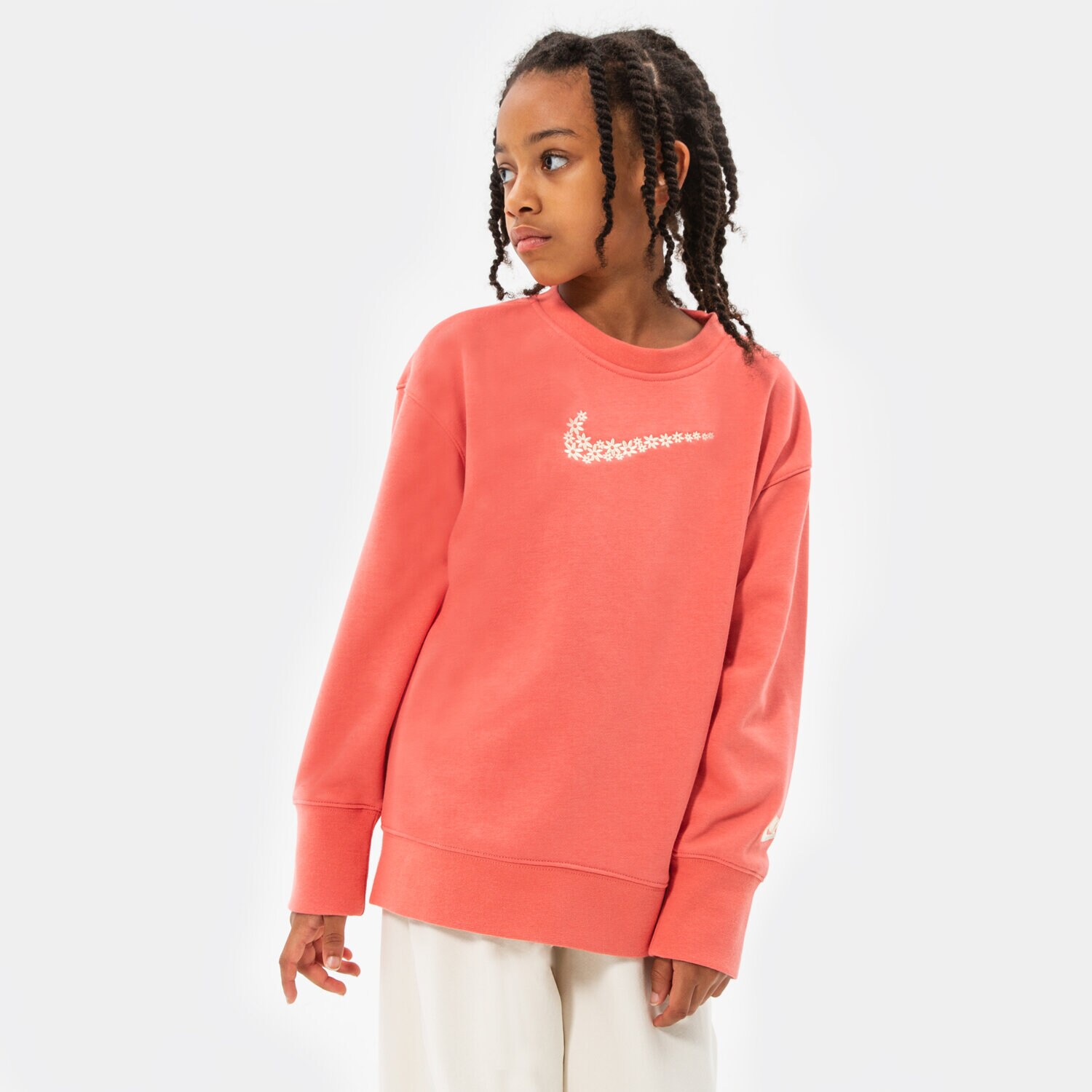 Kinder NIKE SWEATSHIRT G NSW FT BF CREW GIRL DM8210-603 Rosa