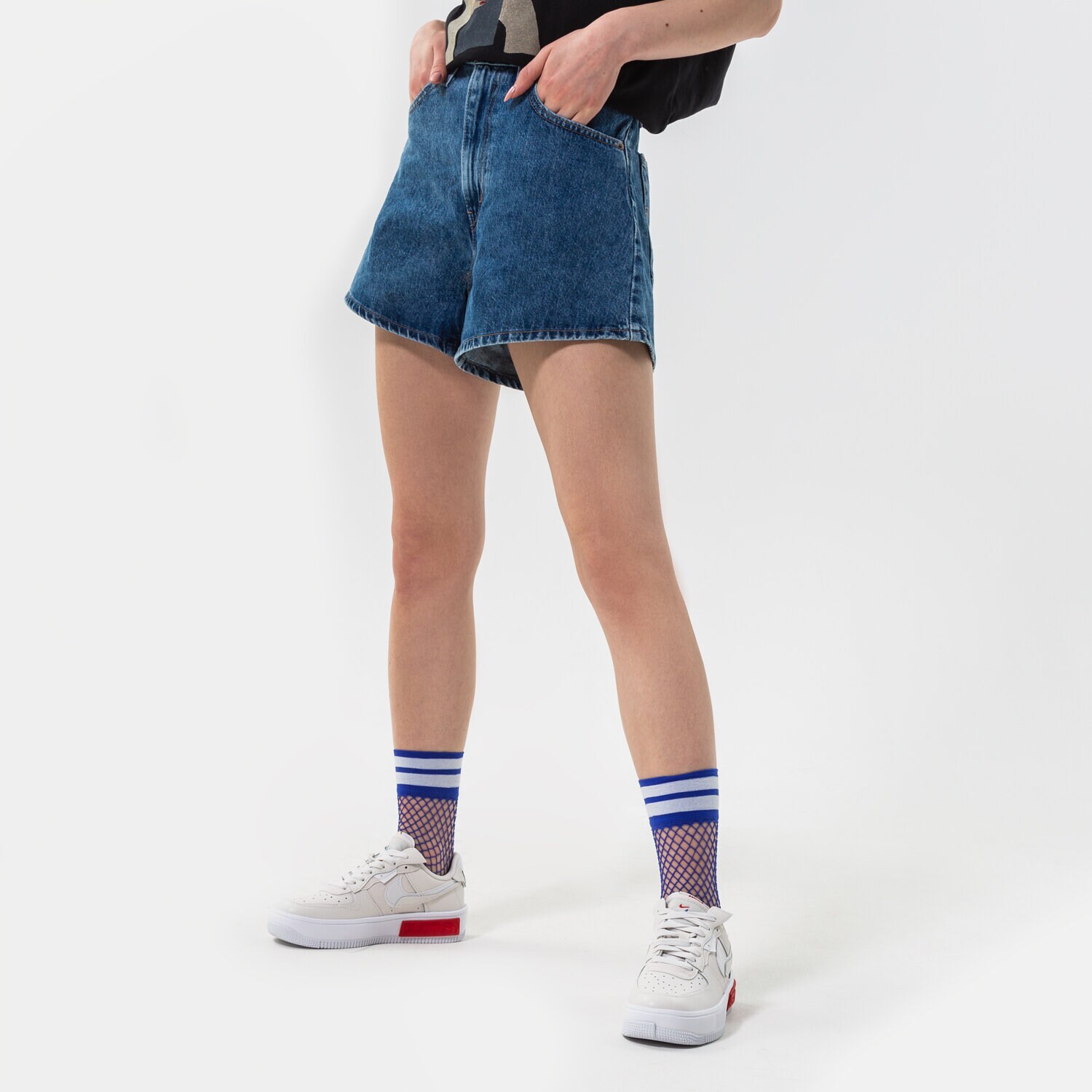 Damen Shorts LEVI'S SHORTS HIGH WAISTED MOM SHORT A1965-0001 Blau