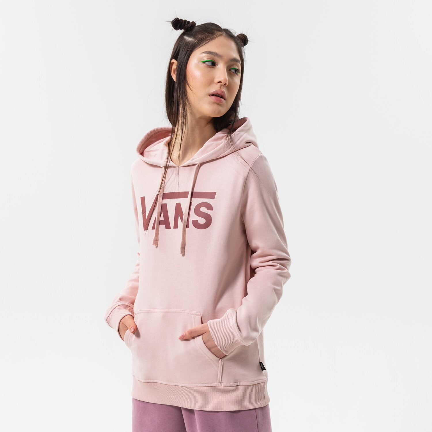 Damen VANS HOODIE WM CLASSIC V II HOODIE VN0A53OVYRR1 Rosa