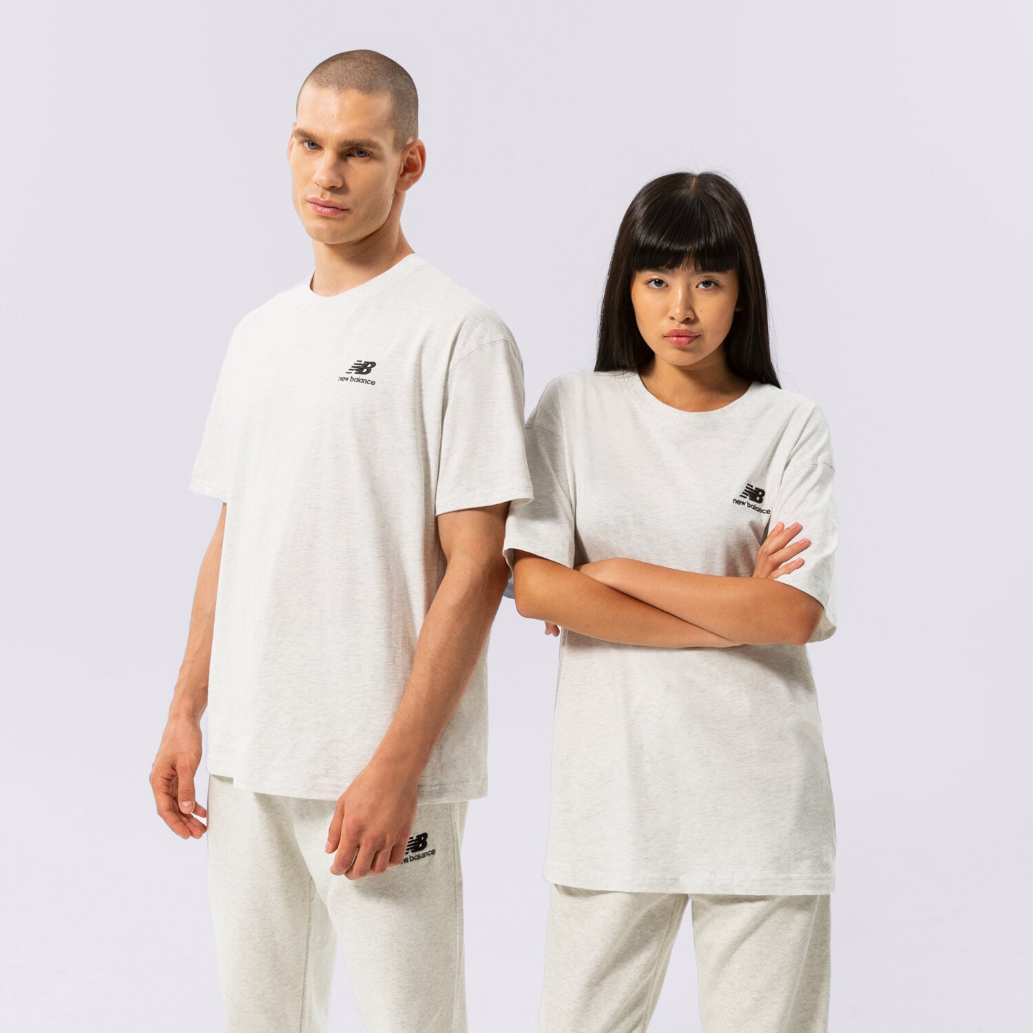 Damen T-Shirt NEW BALANCE T-SHIRT NB ESSENTIALS UNI-SSENTIALS TEE UT21503SAH Grau