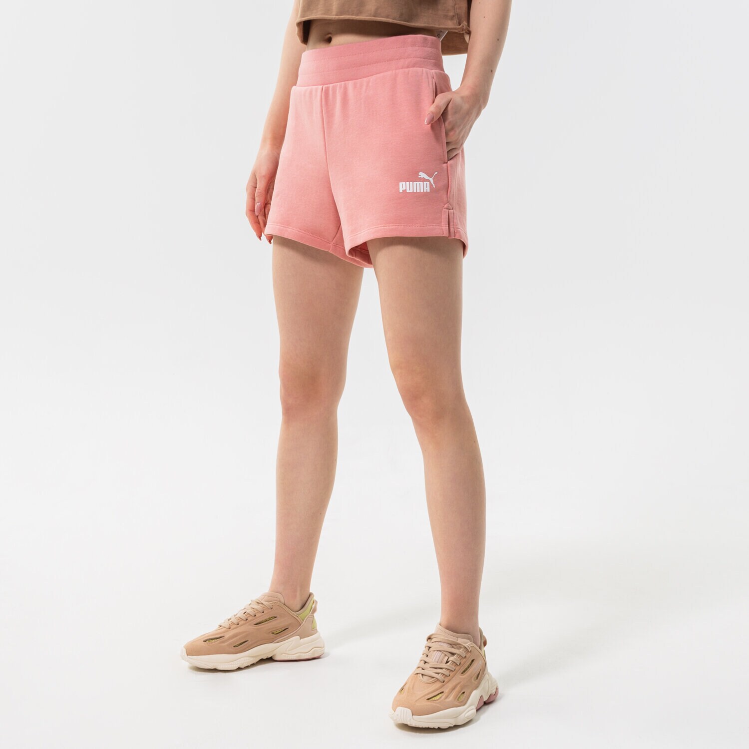 Damen Shorts PUMA SHORTS ESS 4" SWEAT TR (S) 586825 63 Rosa