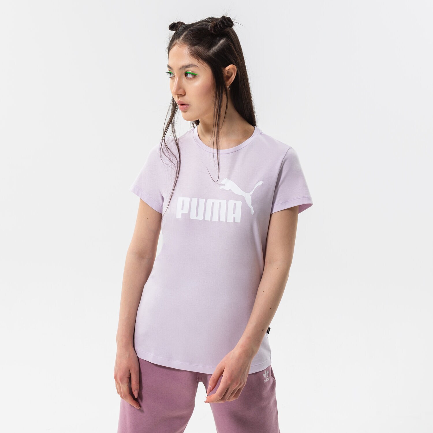Damen T-Shirt PUMA T-SHIRT ESS LOGO (S) 586775 17 Violet