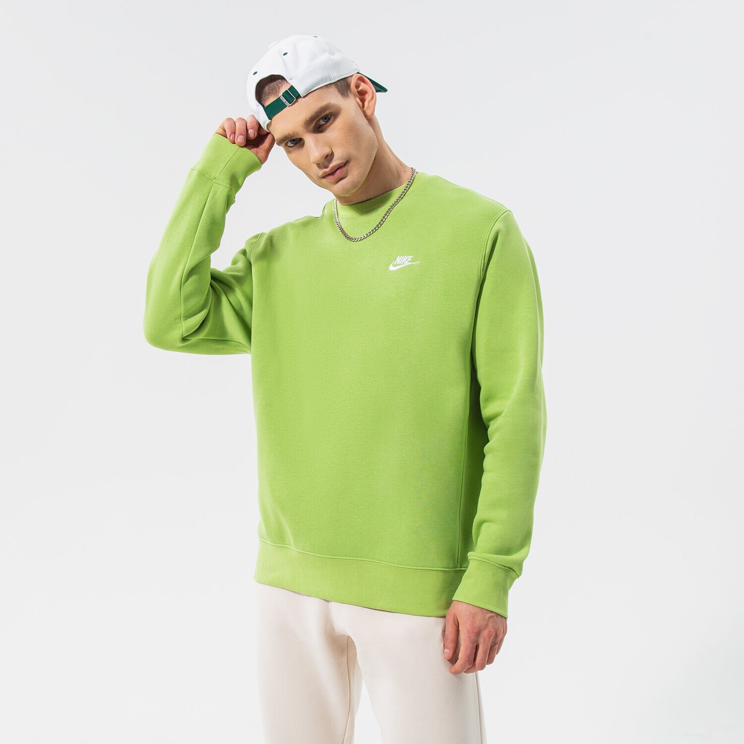 Herren NIKE SWEATSHIRT NIKE SPORTSWEAR CLUB FLEECE BV2662-332 Grün