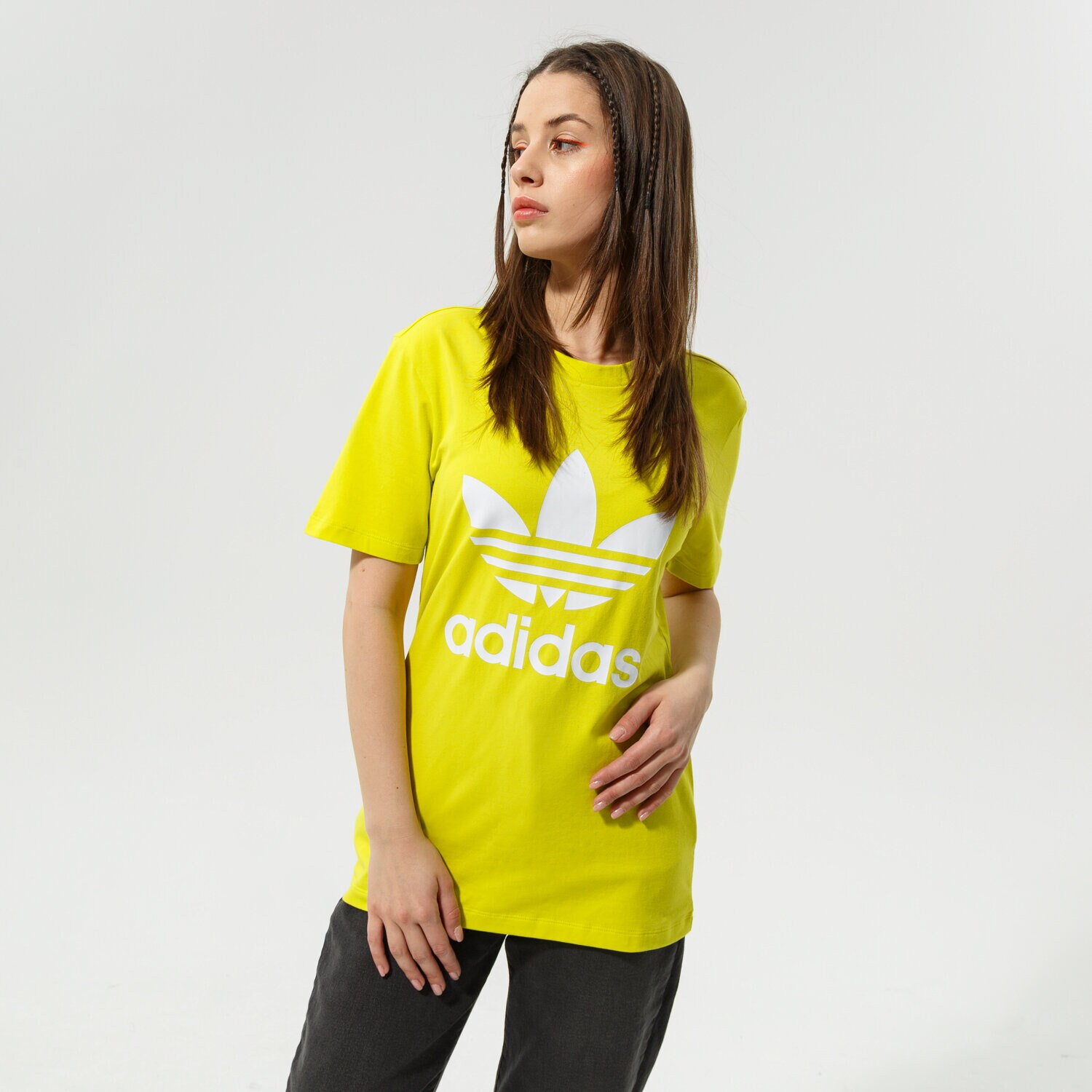 Damen T-Shirt ADIDAS T-SHIRT TREFOIL TEE HE6872 Gelb
