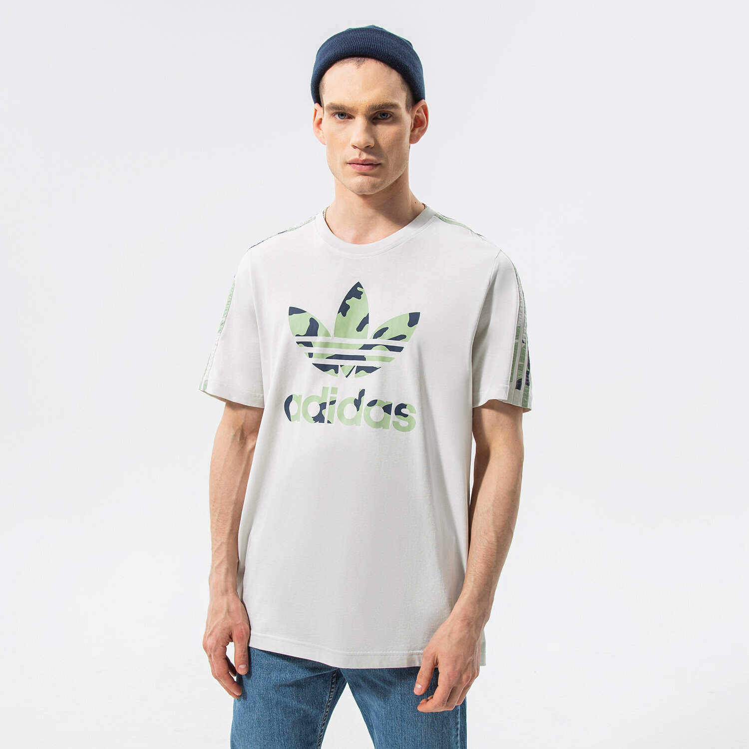 Herren T-Shirt ADIDAS T-SHIRT CAMO INFILL TEE HF4889 Beige