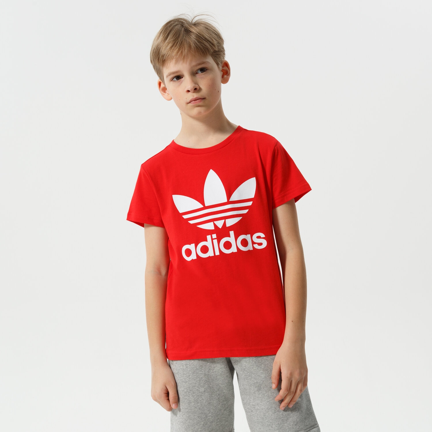 Kinder T-Shirt ADIDAS T-SHIRT TREFOIL BOY HC9586 Rot