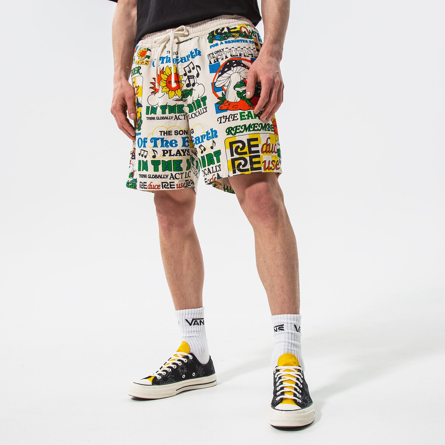 Herren Shorts VANS SHORTS ECO POSITIVITY ELASTIC SHORT VN0A7S4U7VJ1 Beige