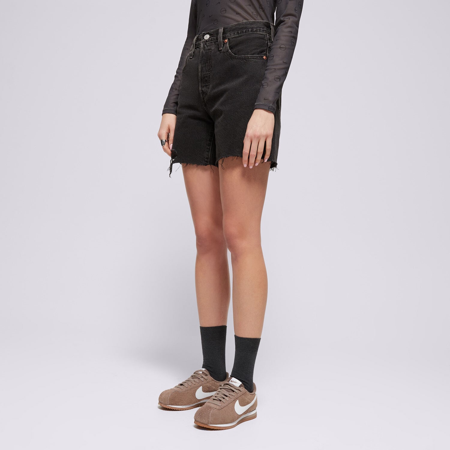 Damen Shorts LEVI'S SHORTS 501 MID THIGH 85833-0016 Schwarz