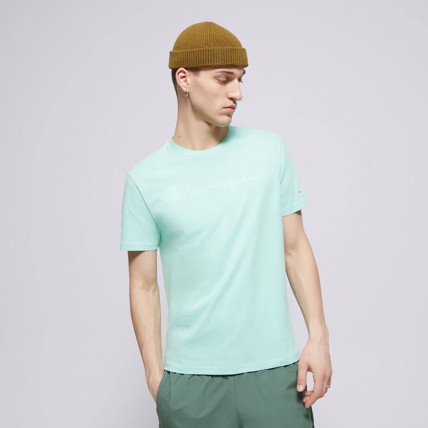 Herren T-Shirt CHAMPION T-SHIRT CREWNECK TEE 216957GS101 Grün