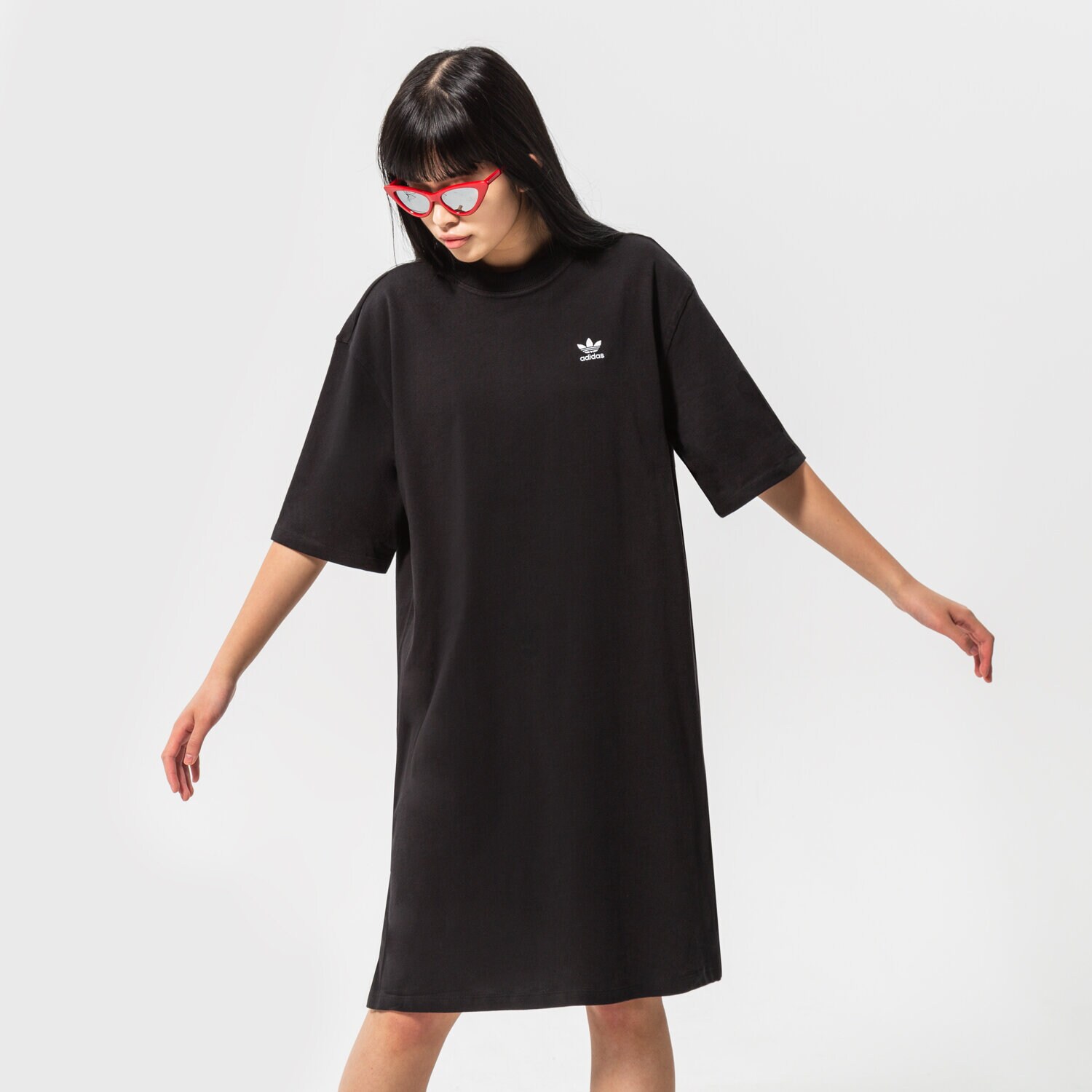 Damen Kleid ADIDAS KLEID TEE HC2052 Schwarz