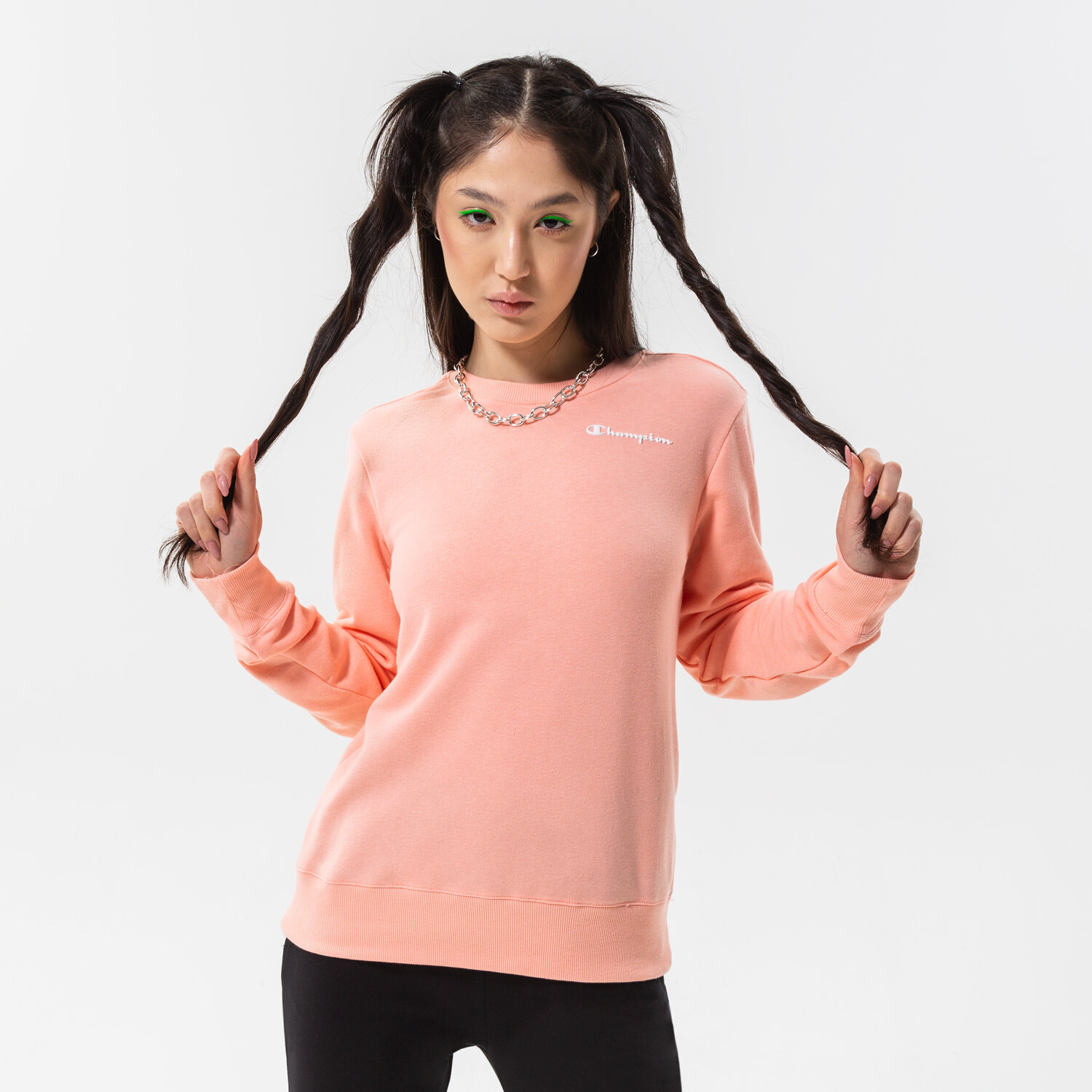 Damen CHAMPION SWEATSHIRT CREWNECK SWEATSHIRT 114865PS012 Rosa