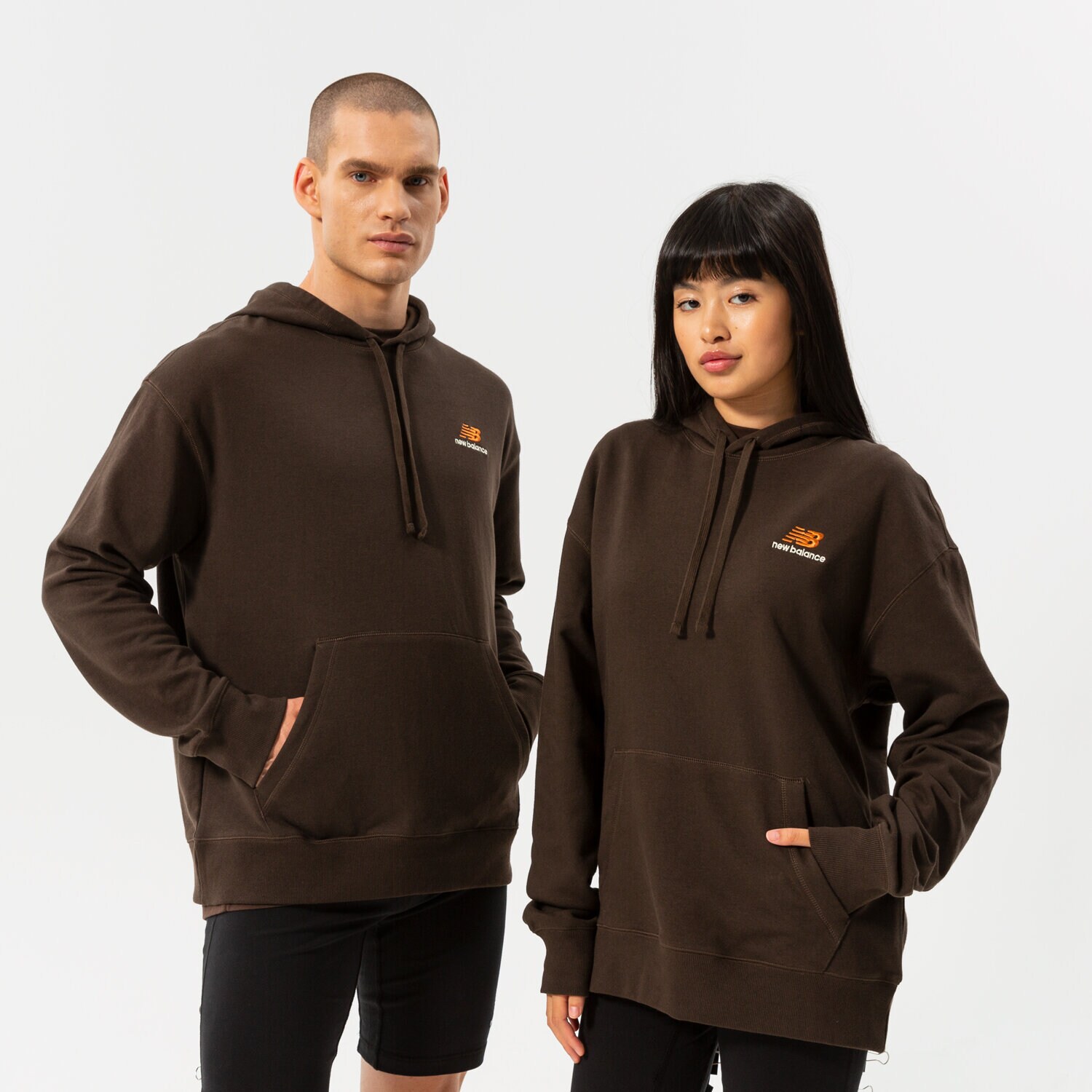 Damen NEW BALANCE HOODIE NB ESSENTIALS UNI-SSENTIALS PO HOODIE UT21500RHE Braun
