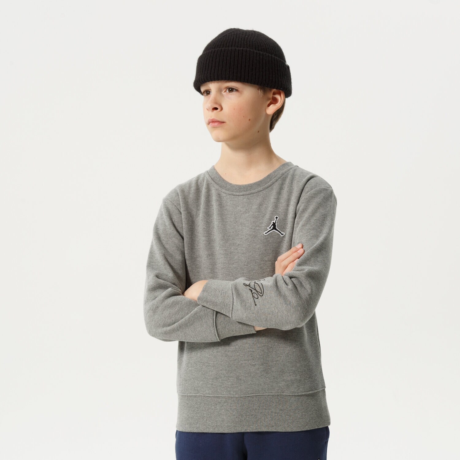 Kinder JORDAN SWEATSHIRT JUMPMAN ESSENTIALS CREW BOY 95B130-GEH Grau