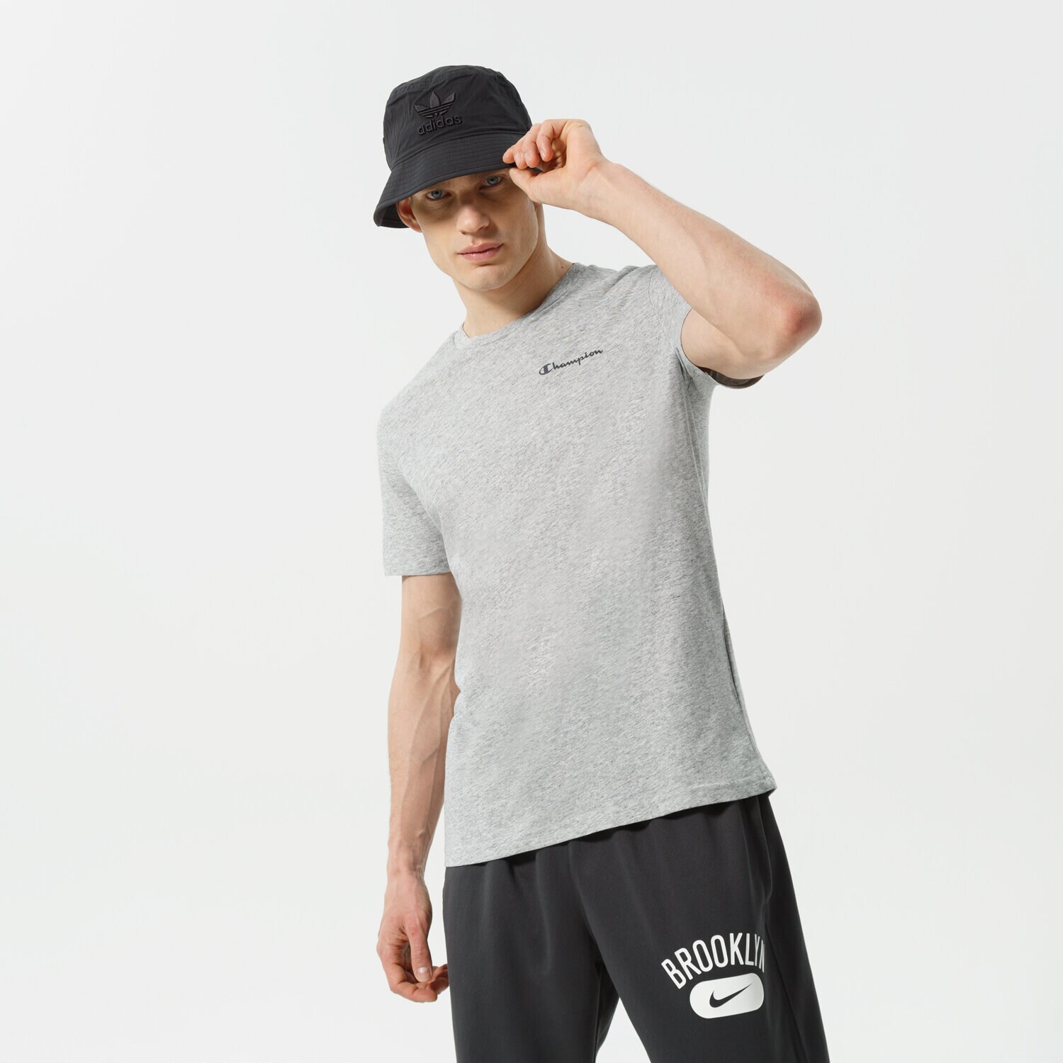 Herren T-Shirt CHAMPION T-SHIRT CREWNECK T-SHIRT 218281EM021 Grau