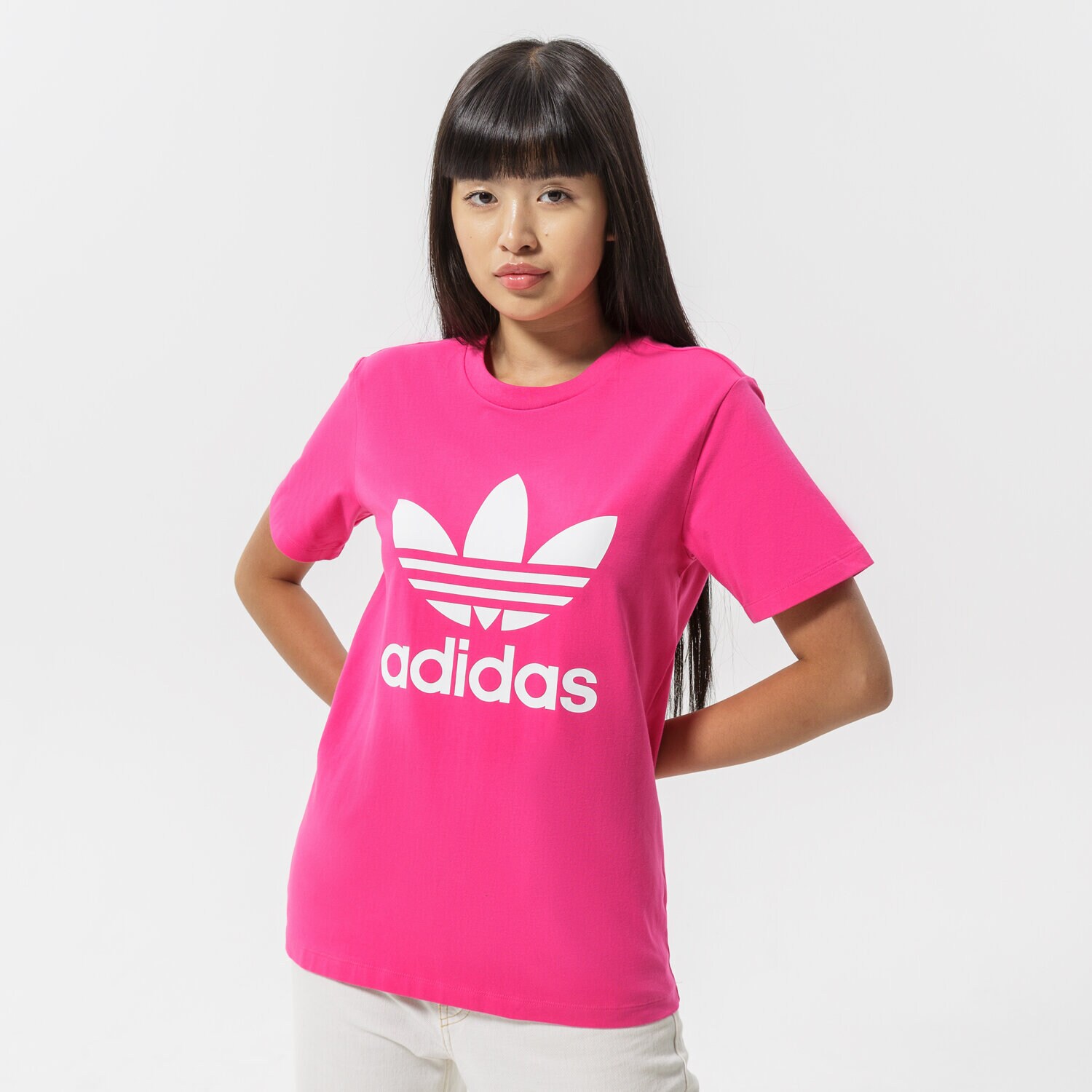 Damen T-Shirt ADIDAS T-SHIRT TREFOIL TEE HG3785 Rosa