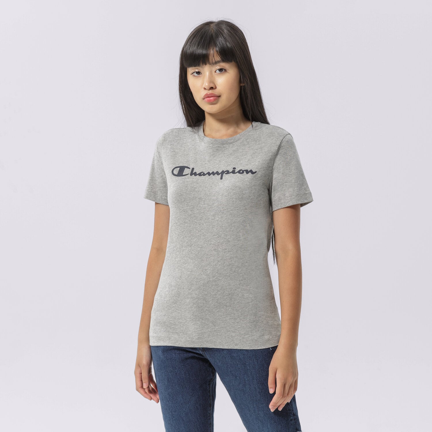 Damen T-Shirt CHAMPION T-SHIRT CREWNECK T-SHIRT 114911EM006 Grau