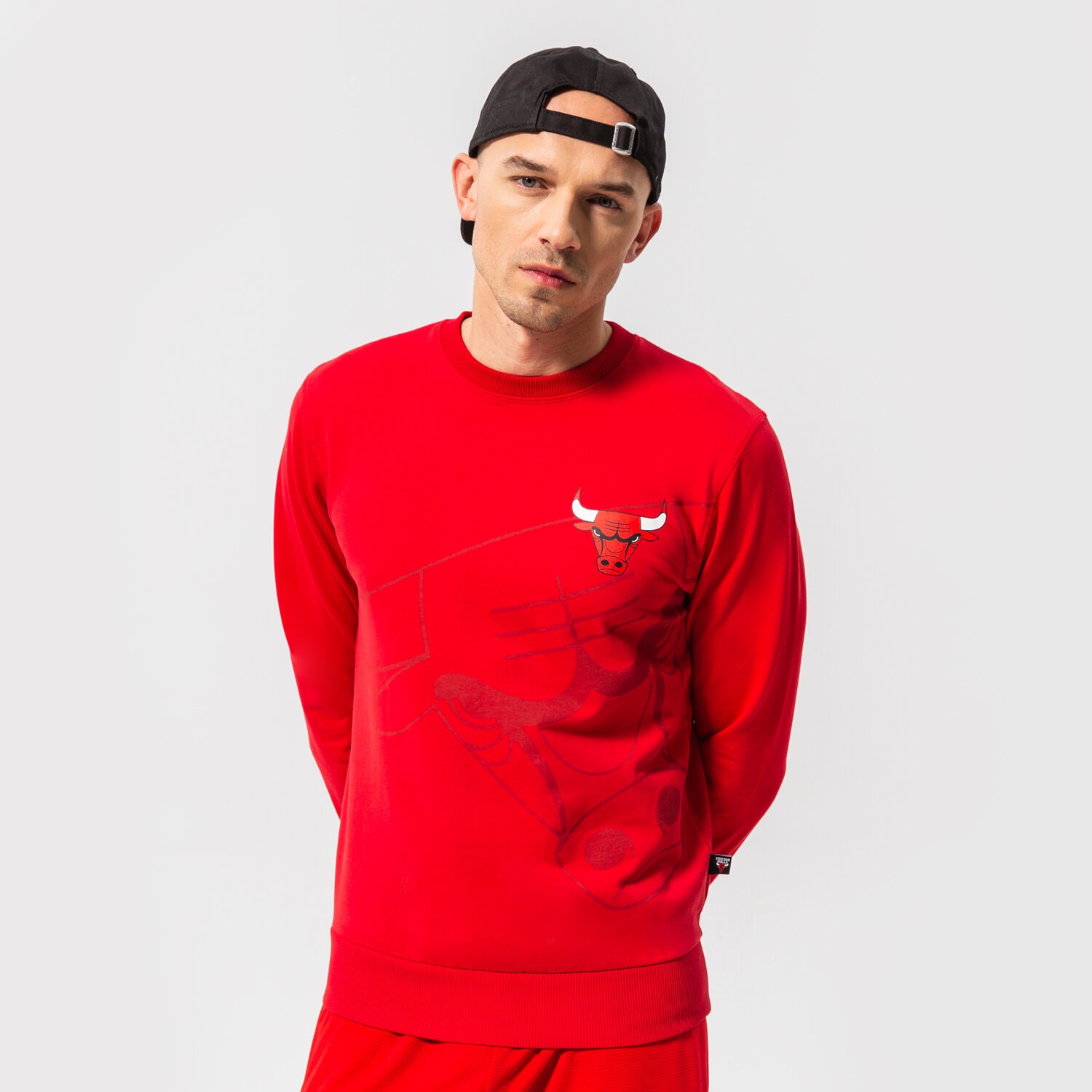 Herren NEW ERA SWEATSHIRT WASHED GRAPHIC BULLS CHICAGO BULLS FDR 13083867 Rot