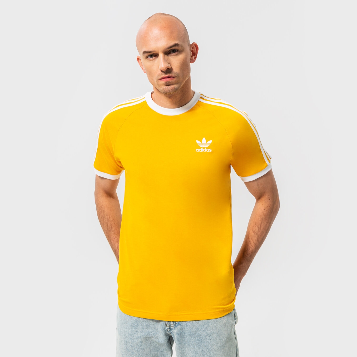 Herren T-Shirt ADIDAS T-SHIRT 3-STRIPES HE9550 Gelb