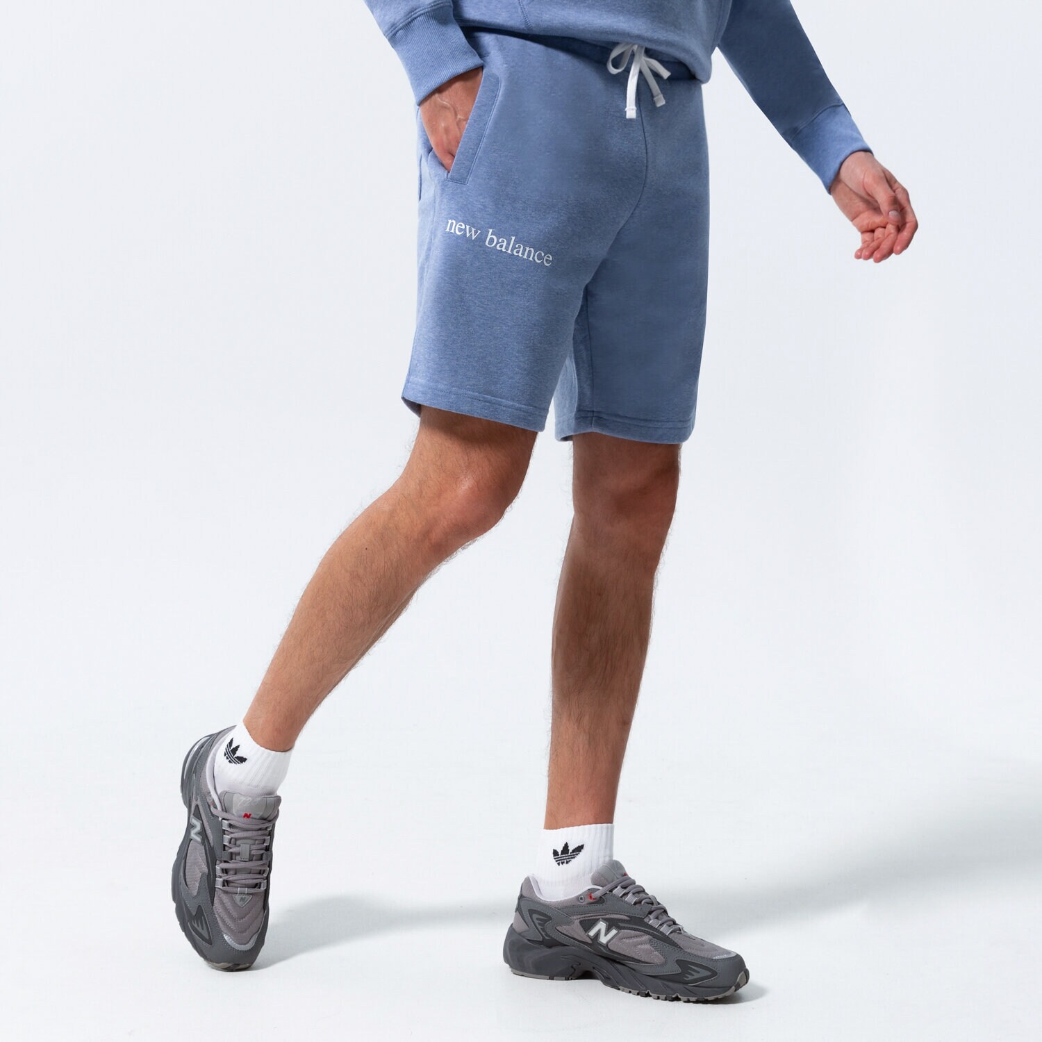 Herren Shorts NEW BALANCE SHORTS NB ESSENTIALS PURE BALANCE FLEECE SHORT MS21552NHR Blau