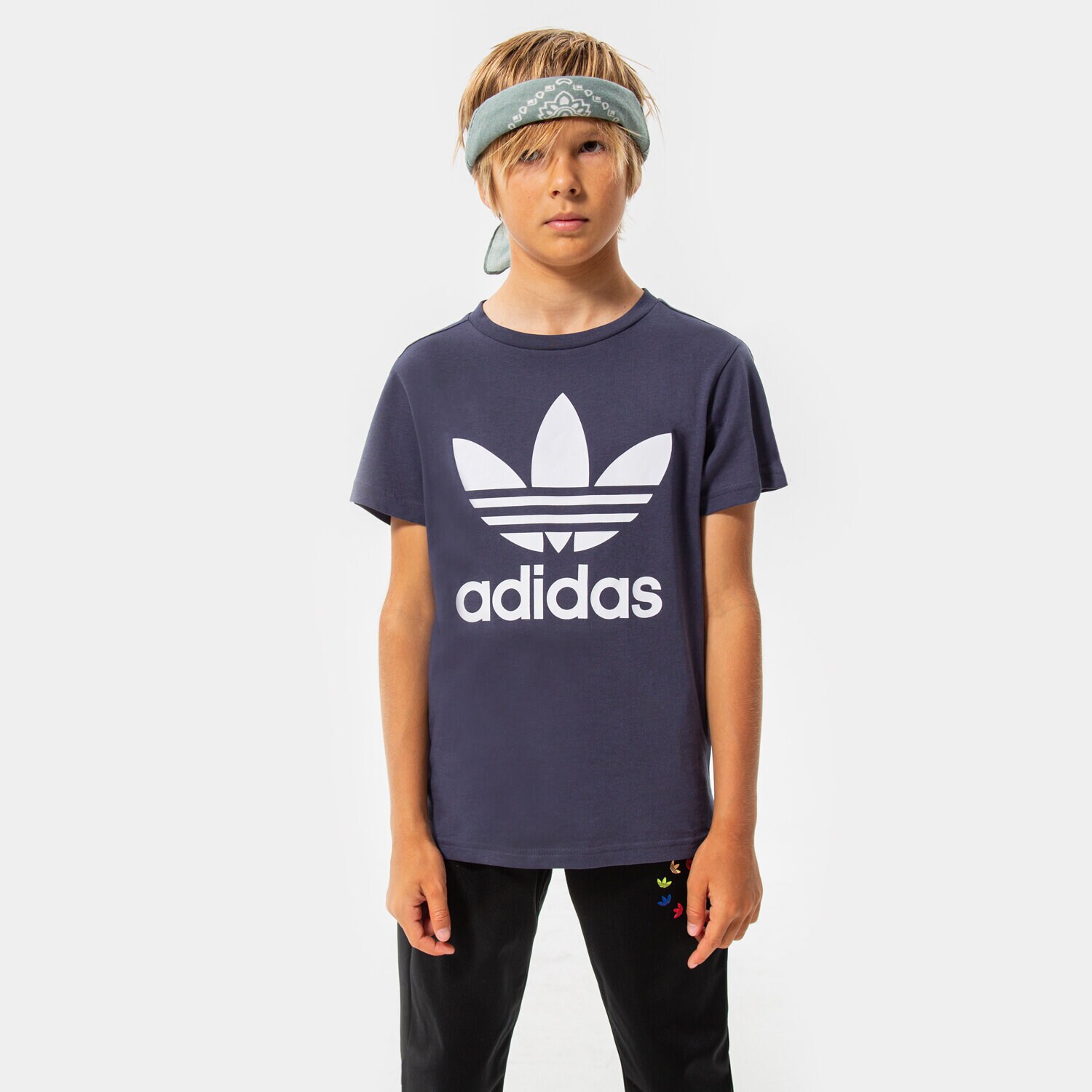 Kinder T-Shirt ADIDAS T-SHIRT TREFOIL TEE BOY HC9601 Dunkelblau