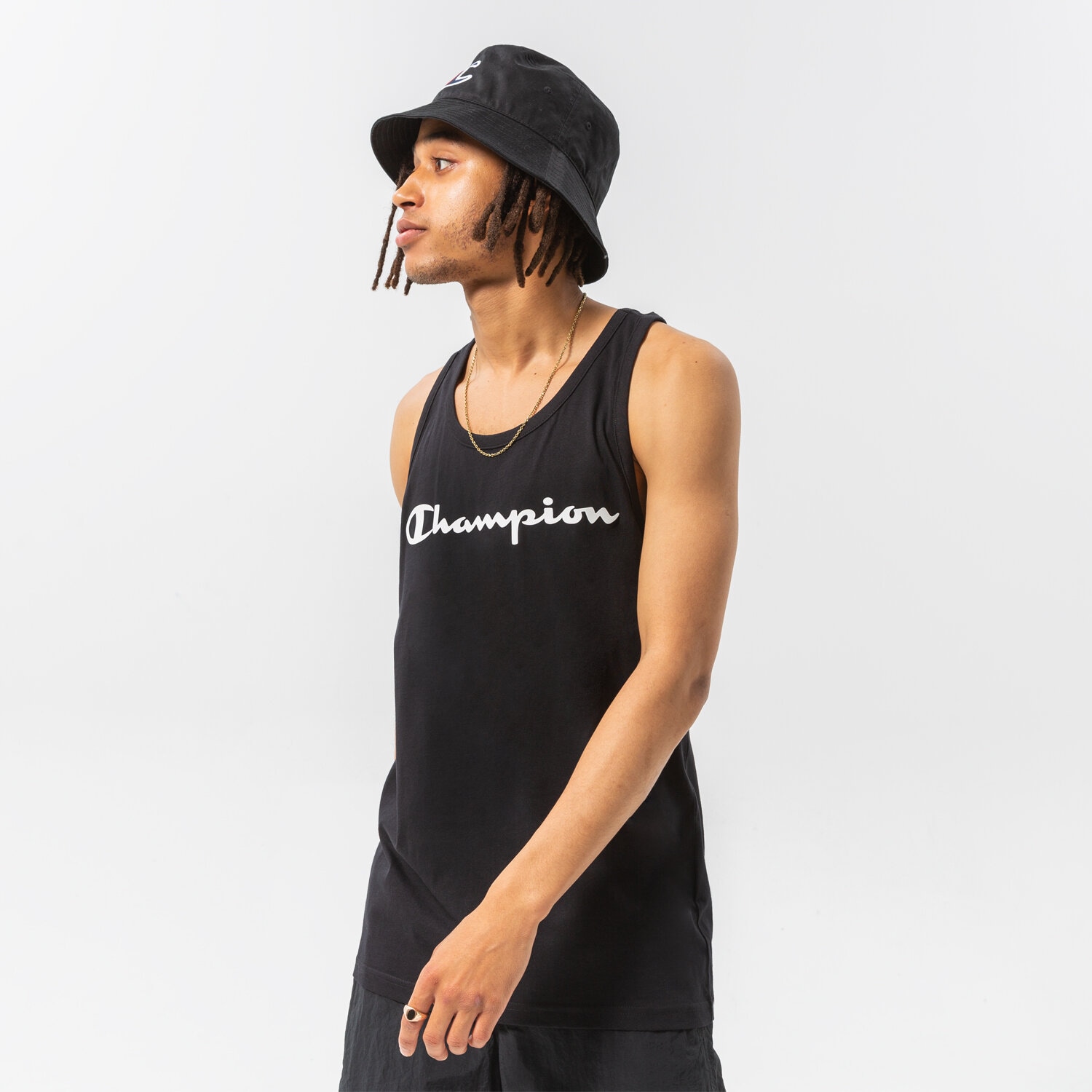 Herren Hosen CHAMPION TANK TANK TOP 217148KK001 Schwarz