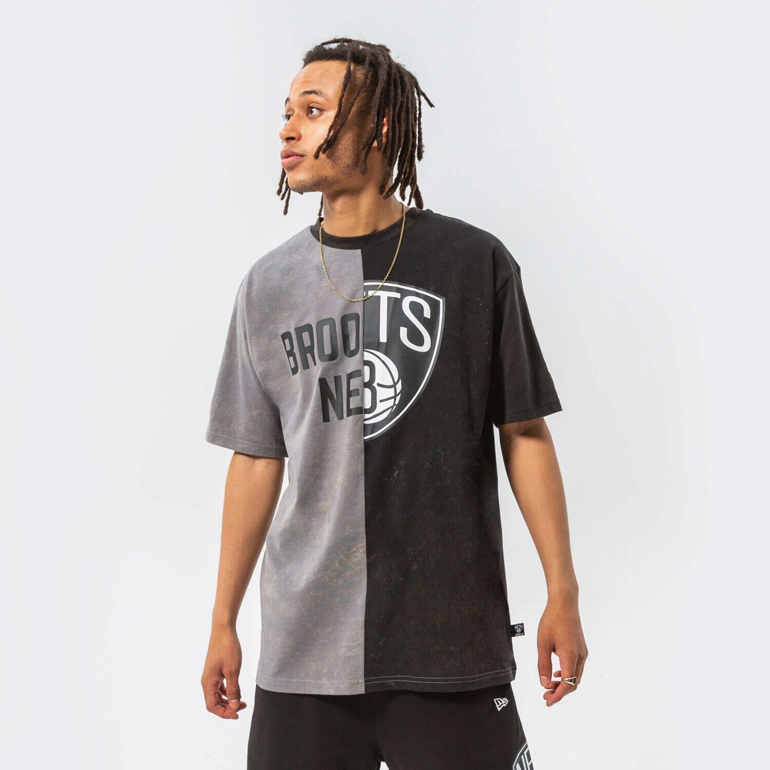 Herren T-Shirt NEW ERA T-SHIRT WASHED PACK GRAPHIC NETS BROOKLYN NETS STGBL 13083858 Grau