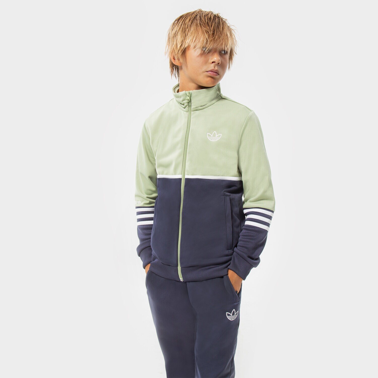 Kinder ADIDAS SWEATSHIRT MIT REIßVERSCHLUSS TRACK TOP BOY HE2080 Multicolor