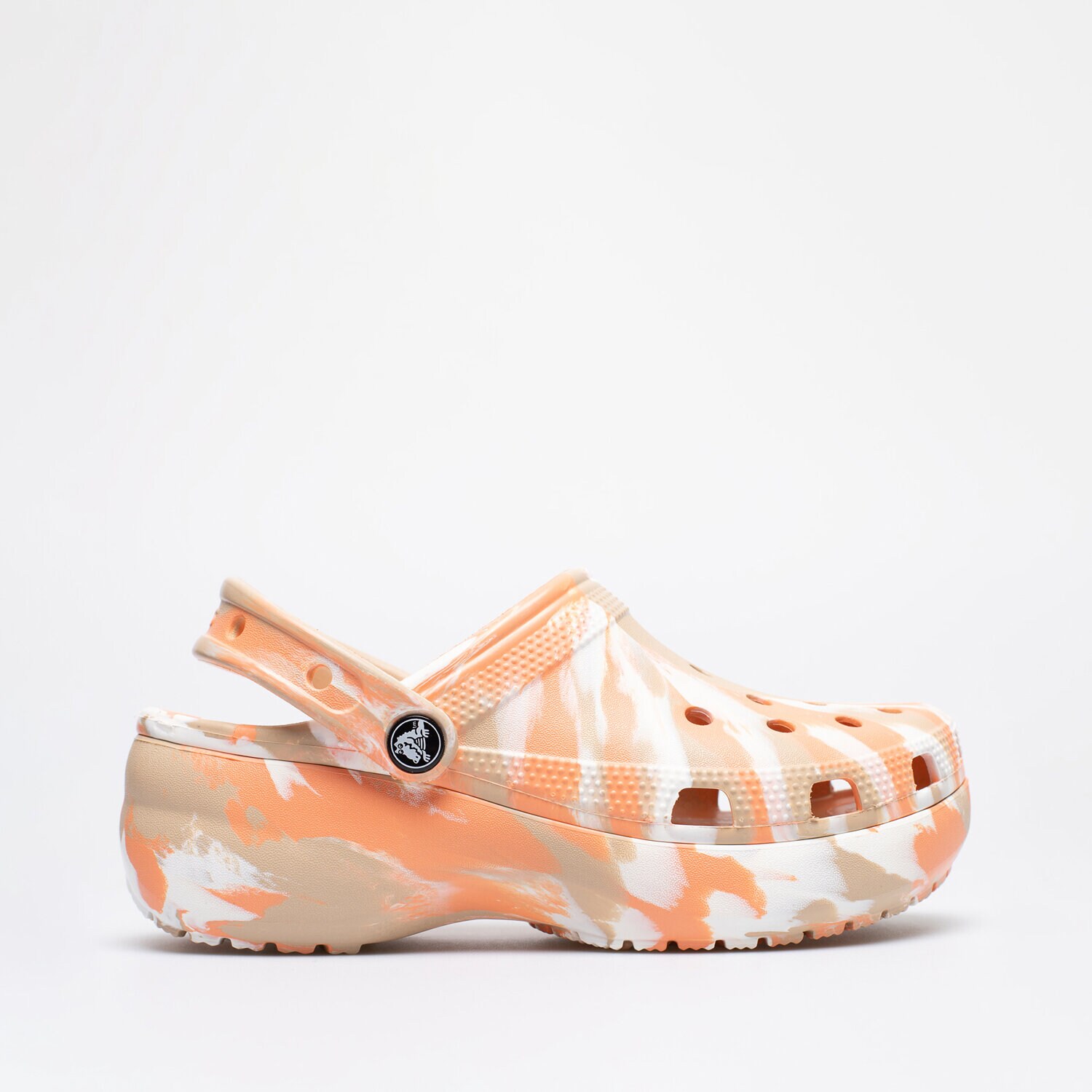 Damen Sandalen CROCS CLASSIC PLATFORM MARBLED CLOGW 2071762ZM Orange