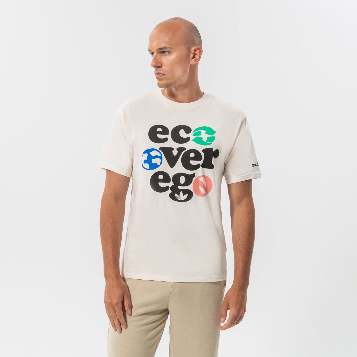 Herren T-Shirt ADIDAS T-SHIRT ECO OVER EGO TE HC2139 Weiß