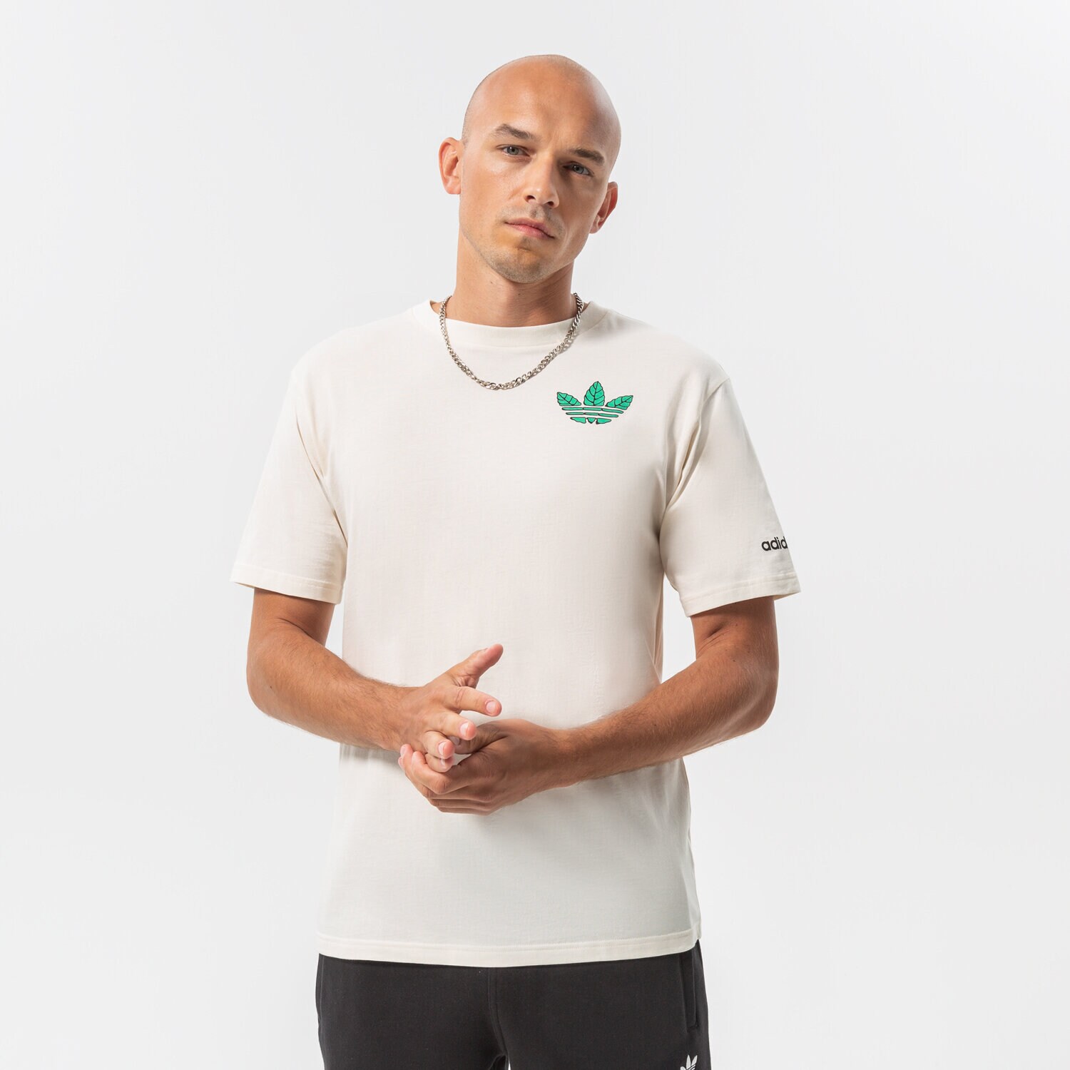 Herren T-Shirt ADIDAS T-SHIRT TREFOIL LEAVES HC2140 Weiß