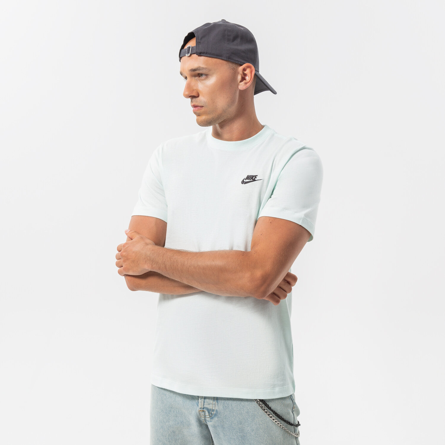 Herren T-Shirt NIKE T-SHIRT SPORTSWEAR CLUB FLEECE AR4997-394 Grün