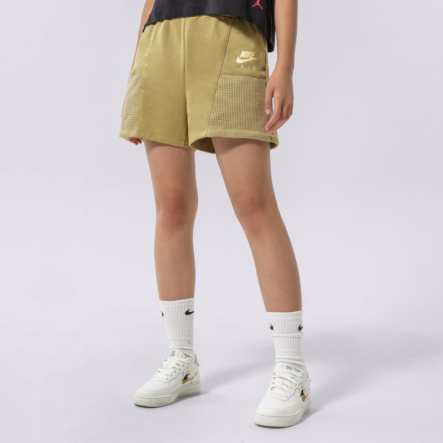 Damen Shorts NIKE SHORTS W NSW AIR FLC SHORT DM6470-769 Grün