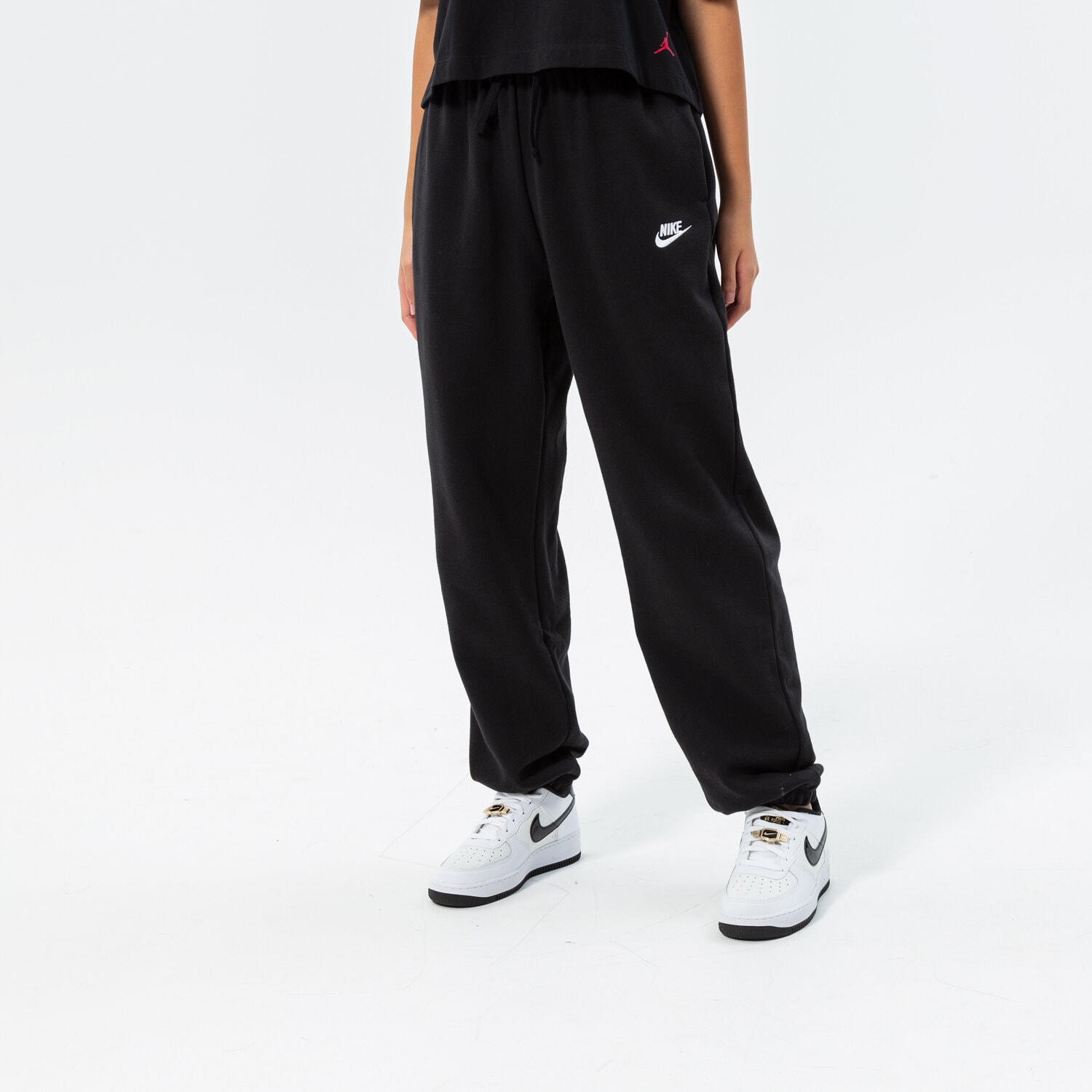 Damen Hosen NIKE HOSE W NSW CLUB FLC MR PANT OS DQ5800-010 Schwarz