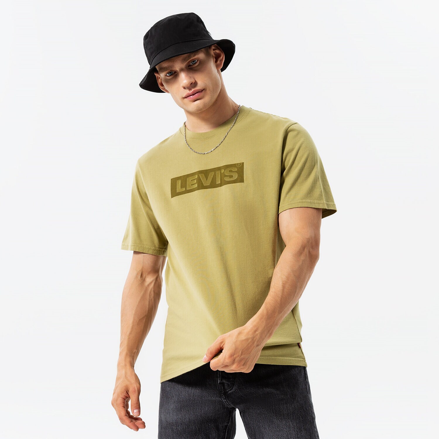 Herren T-Shirt LEVI'S T-SHIRT SS RELAXED FIT TEE 16143-0608 Khaki