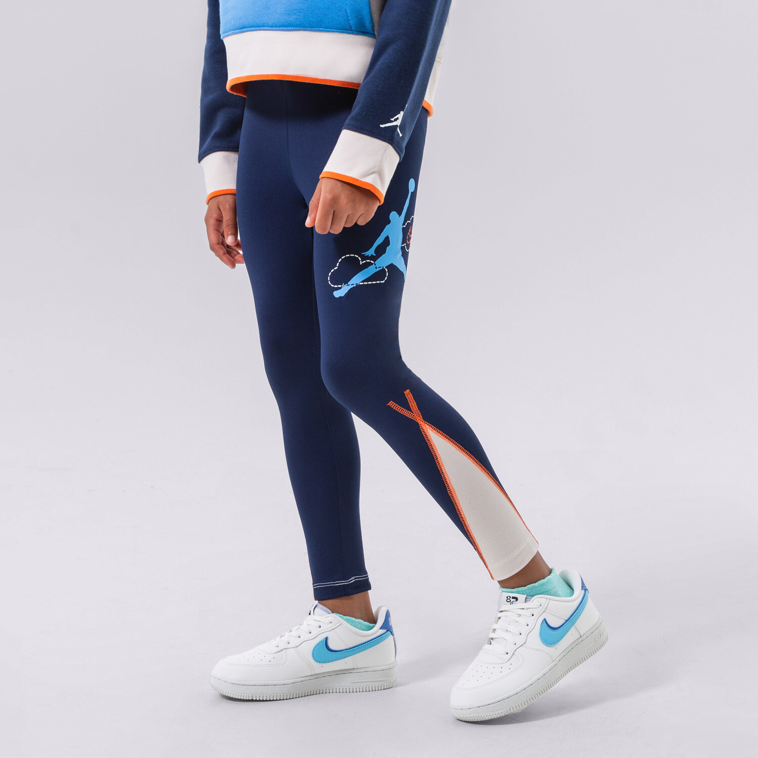 Kinder Hosen JORDAN LEGGINGS BYA HIGH-RISE LEGGING GIRL 45B760-U90 Dunkelblau