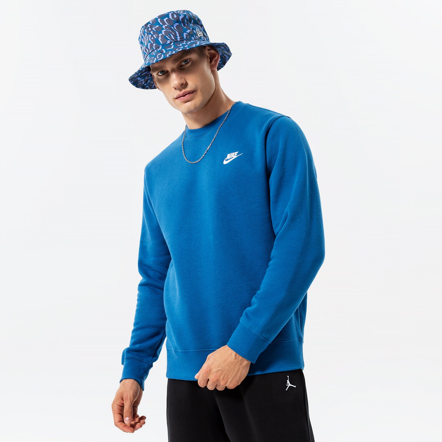 Herren NIKE SWEATSHIRT SPORTSWEAR CLUB FLEECE BV2662-407 Blau