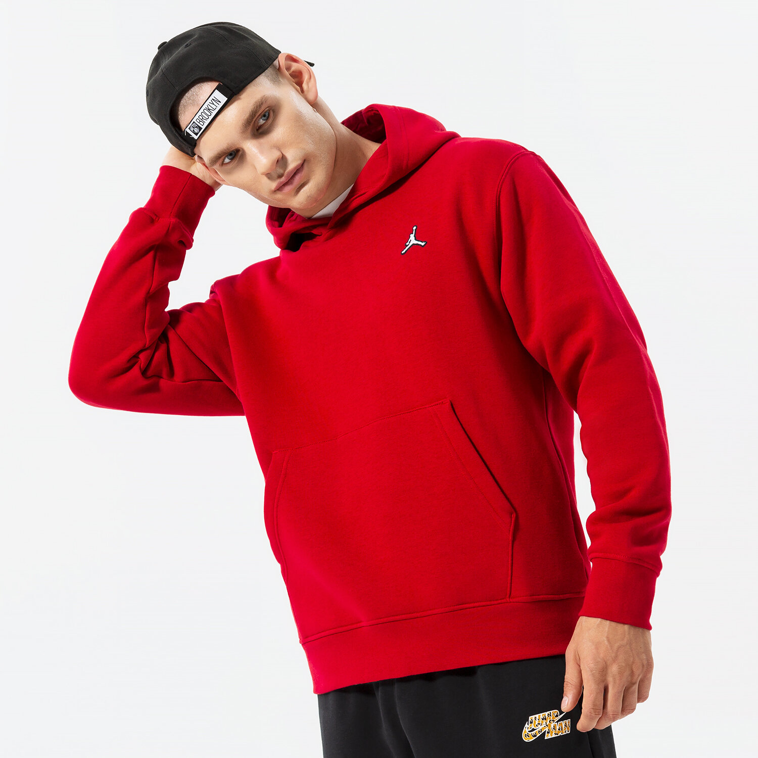Herren JORDAN HOODIE M J ESS FLC PO DQ7466-687 Rot
