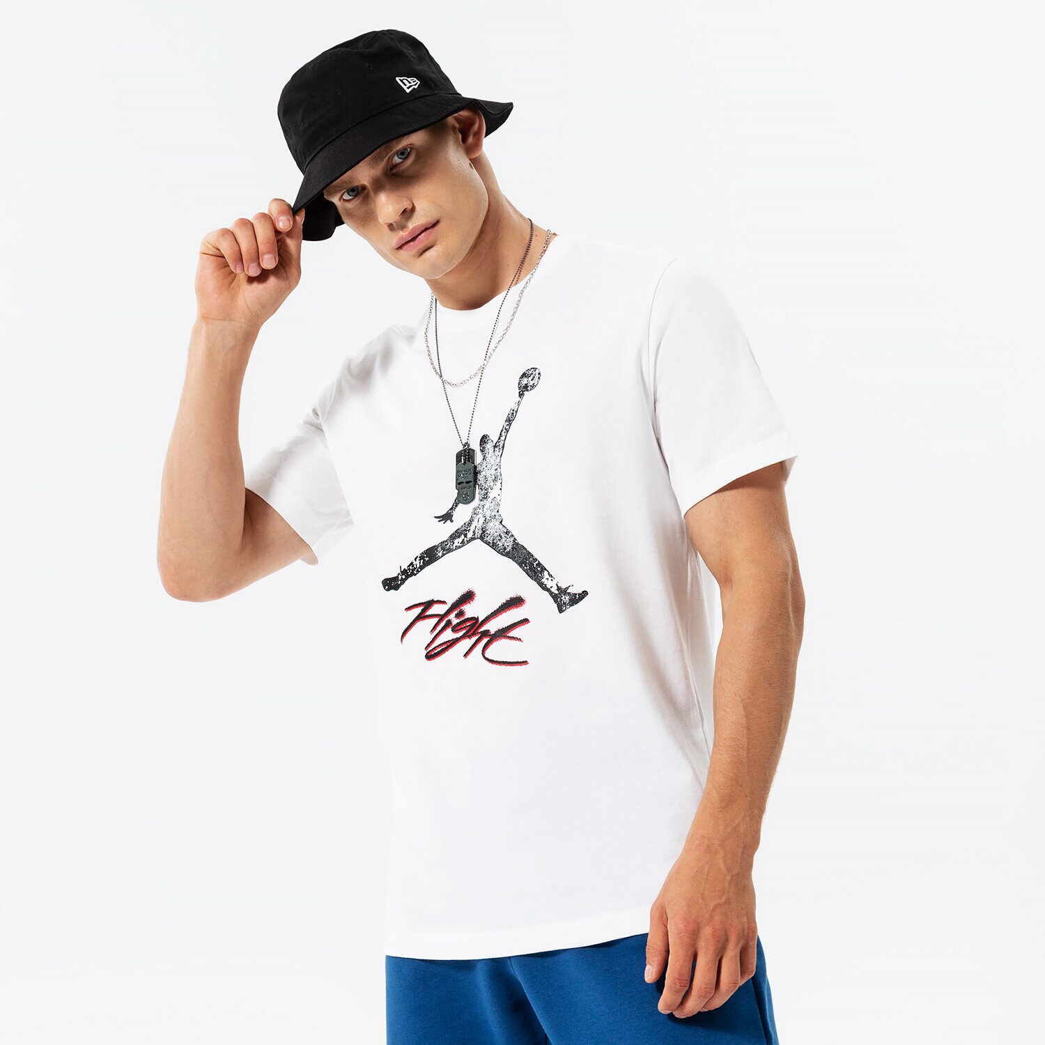Herren T-Shirt JORDAN T-SHIRT M J ESS JUMPMAN SS CREW DQ7376-100 Weiß