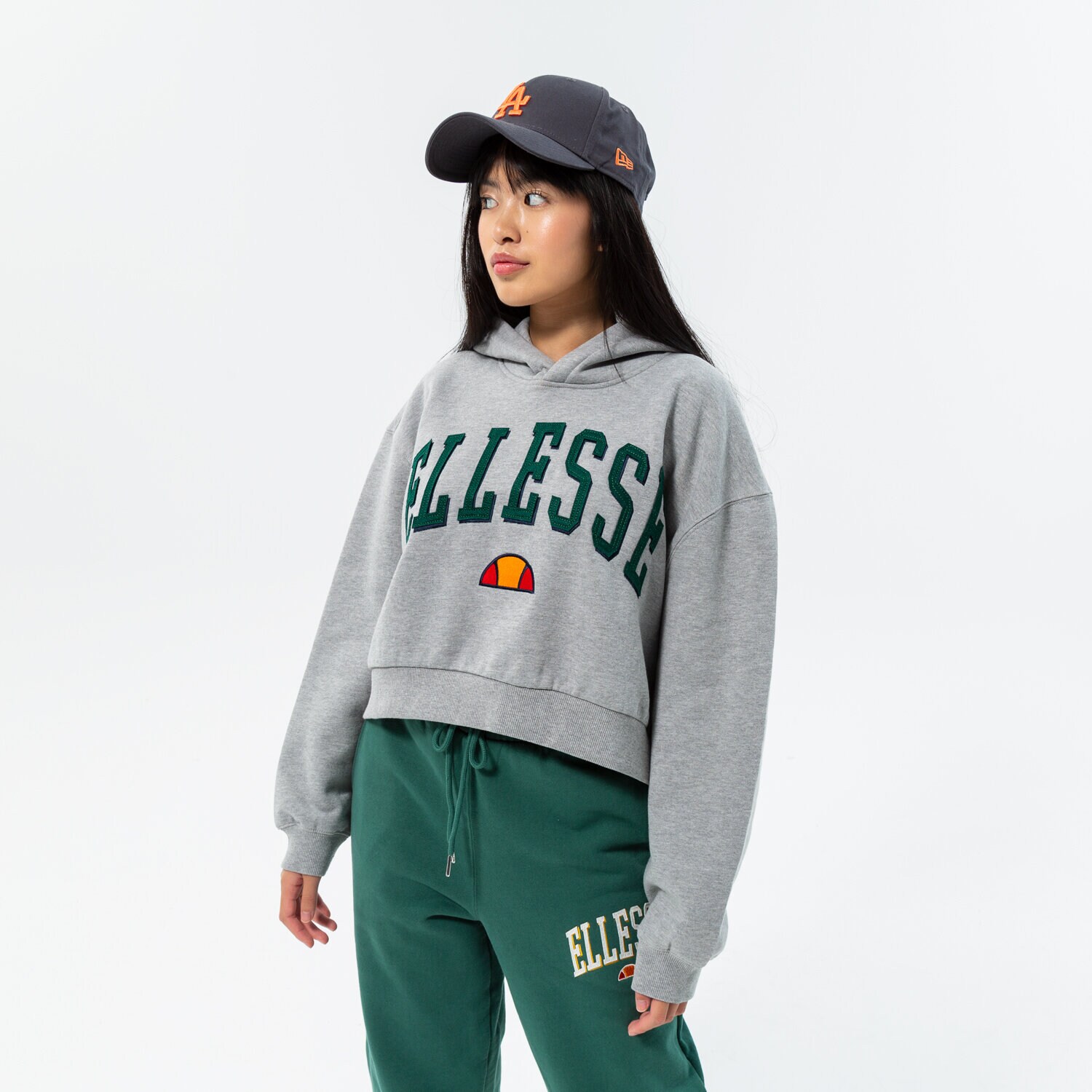 Damen ELLESSE HOODIE RAMO CROP HOODY GREY MRL SGP15918112 Grau