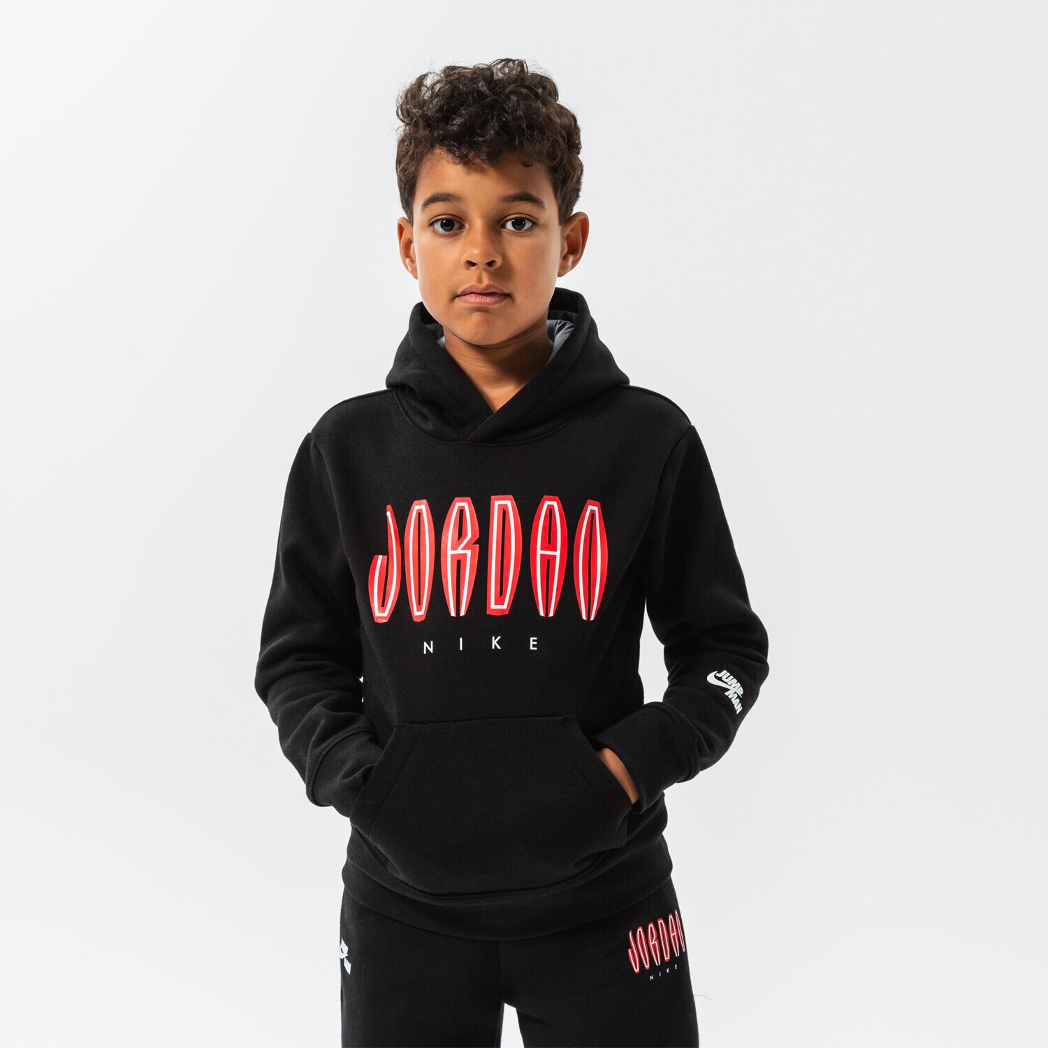 Kinder JORDAN HOODIE MJ MVP HBR FLC PO BOY 95B685-023 Schwarz