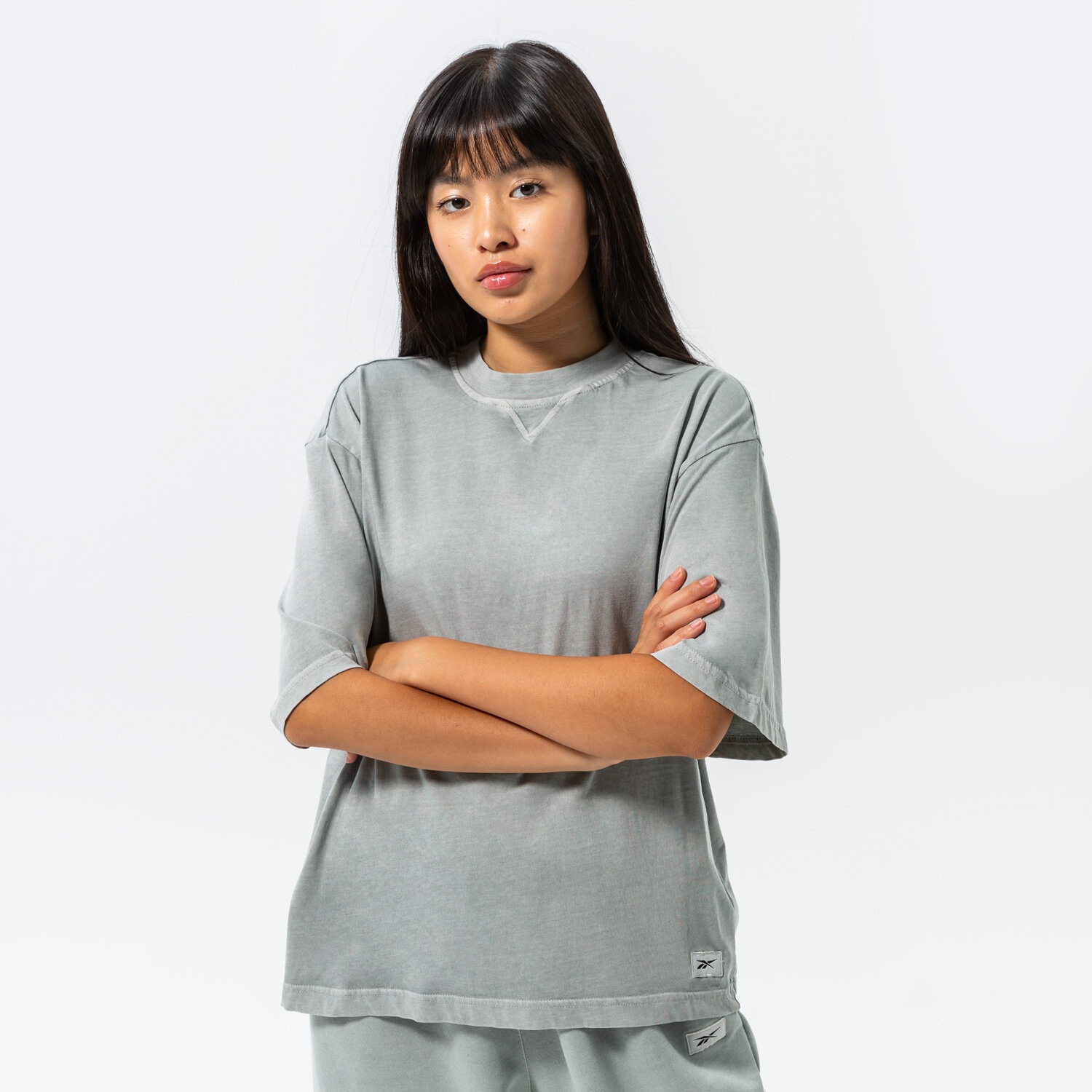 Damen T-Shirt REEBOK T-SHIRT CL RBK ND BOXY TEE HH9702 Grau