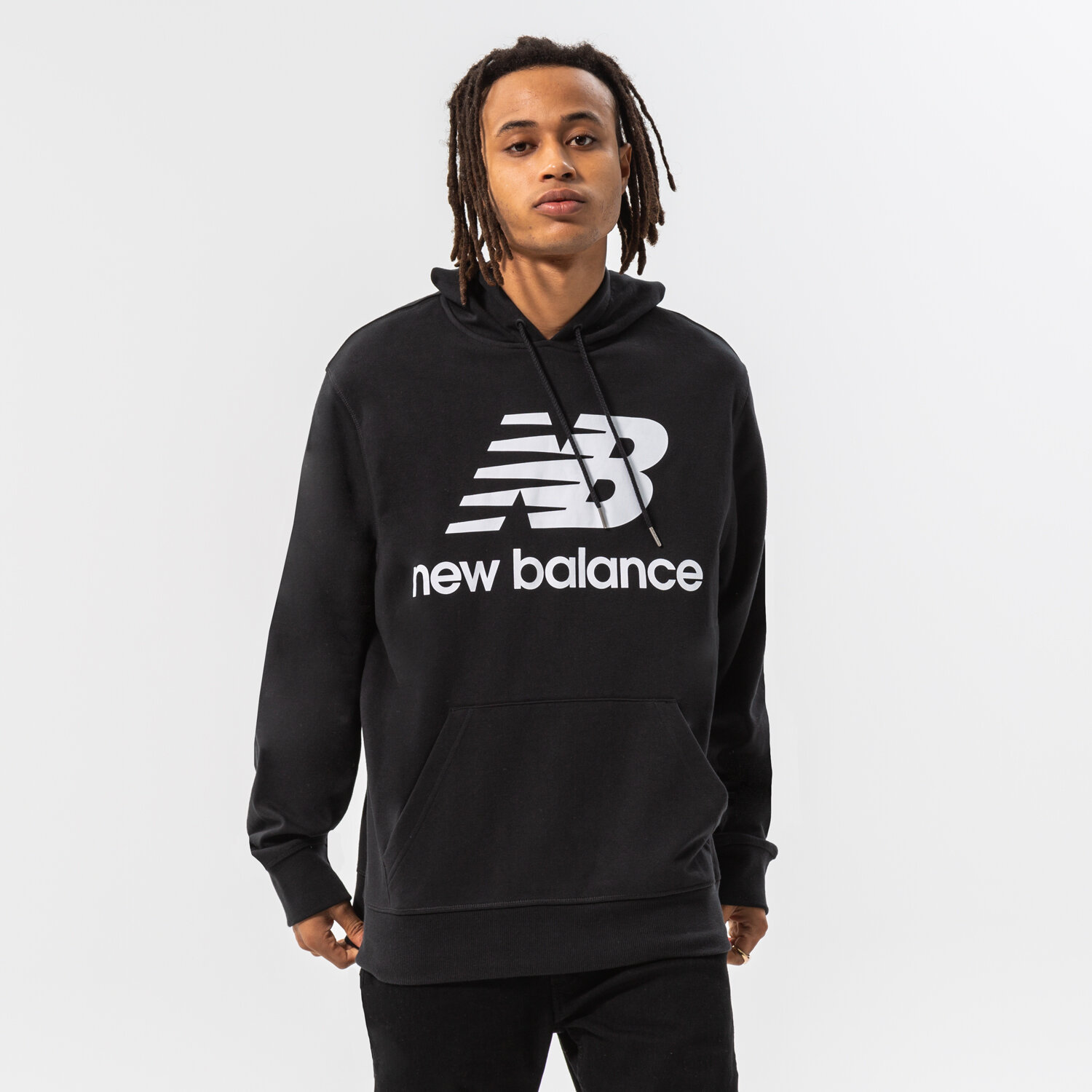 Herren NEW BALANCE HOODIE CORE OVERHEAD HOODIE MT03558BK Schwarz