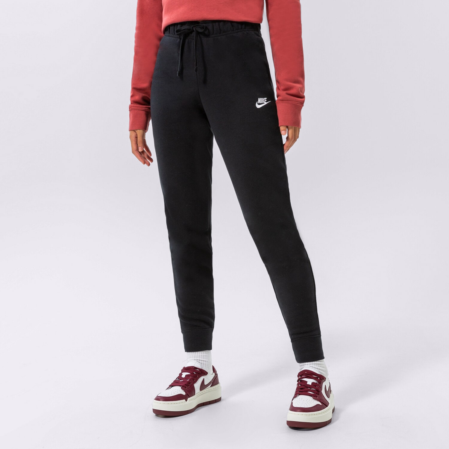 Damen Hosen NIKE HOSE W NSW CLUB FLC MR PANT TIGHT DQ5174-010 Schwarz