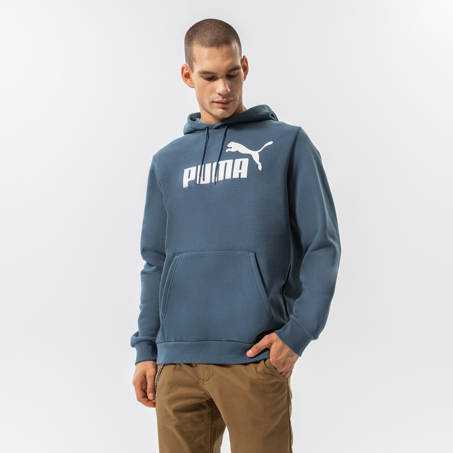 Herren PUMA HOODIE ESS BIG LOGO HOODIE FL (S) 586687 10 Dunkelblau