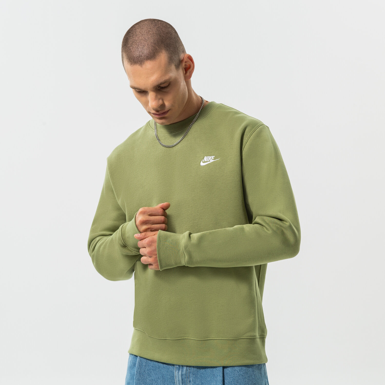 Herren NIKE SWEATSHIRT SPORTSWEAR CLUB FLEECE BV2662-334 Khaki