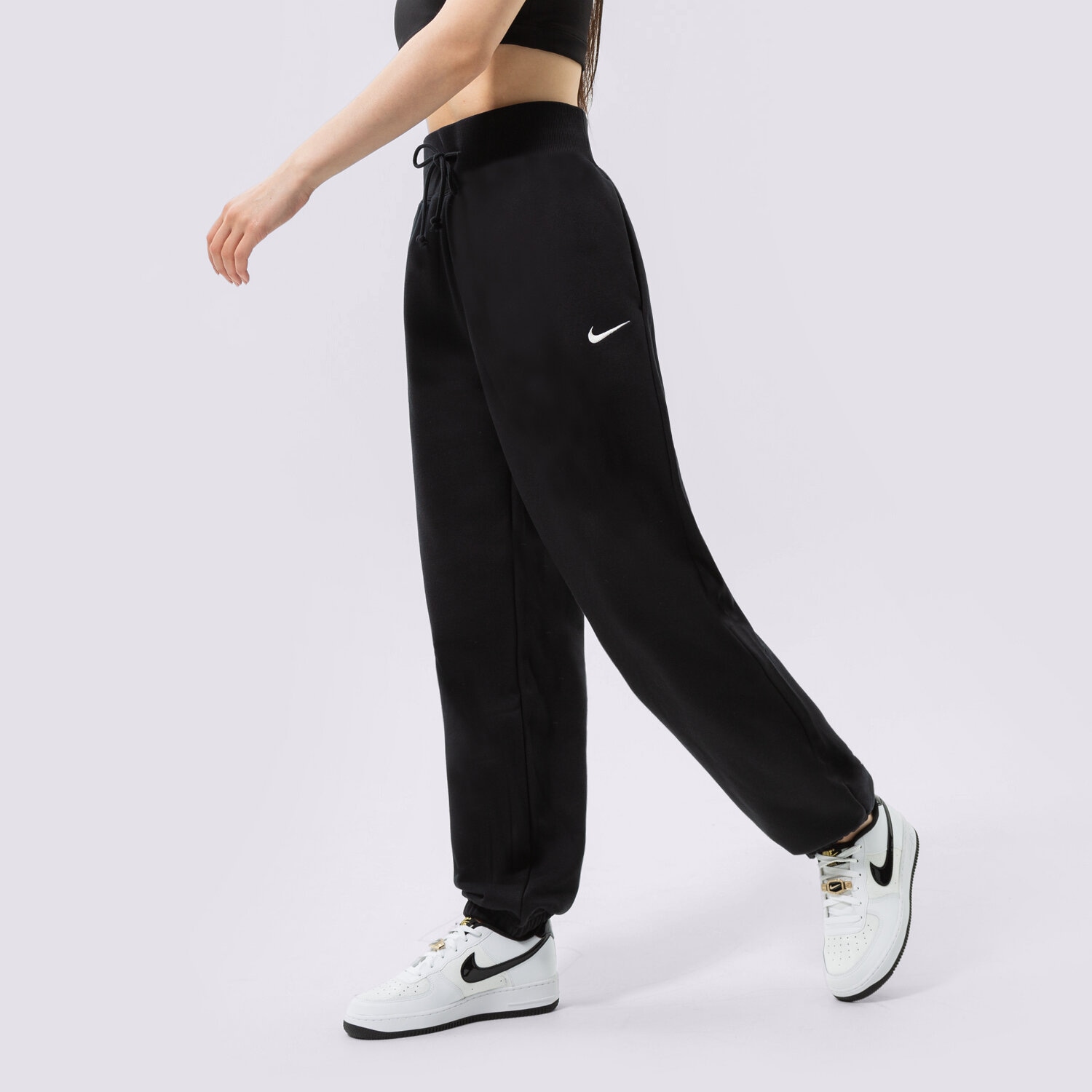 Damen Hosen NIKE HOSE W NSW STYLE FLC HR PANT OS DQ5887-010 Schwarz