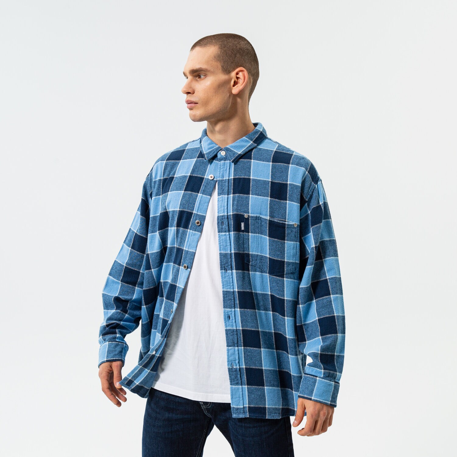 Herren Hemd LEVI'S HEMD SILVERTAB OVERSIZE 1 PKT A3404-0006 Blau