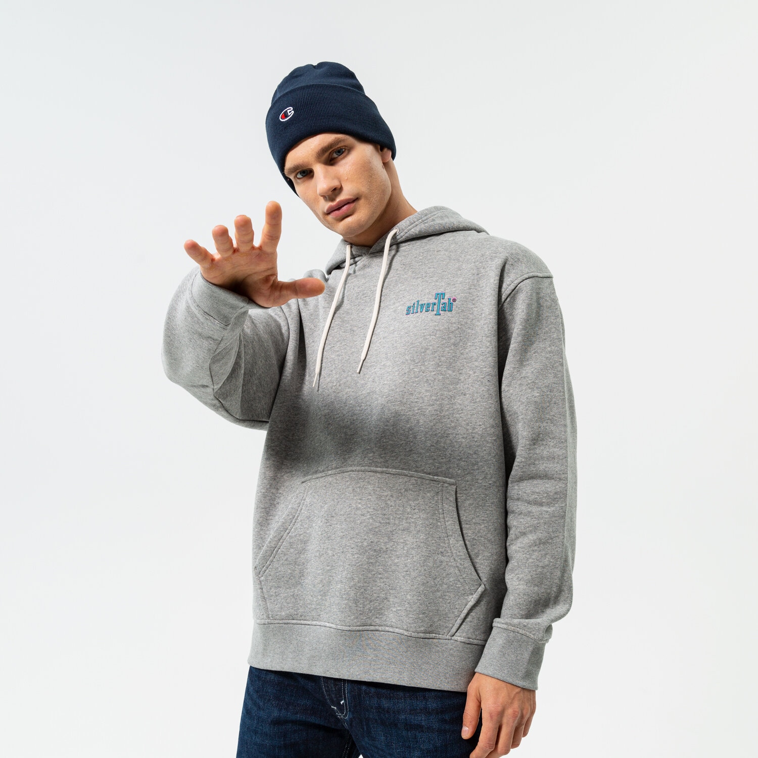 Herren LEVI'S HOODIE RELAXED GRAPHIC PO 38479-0138 Grau