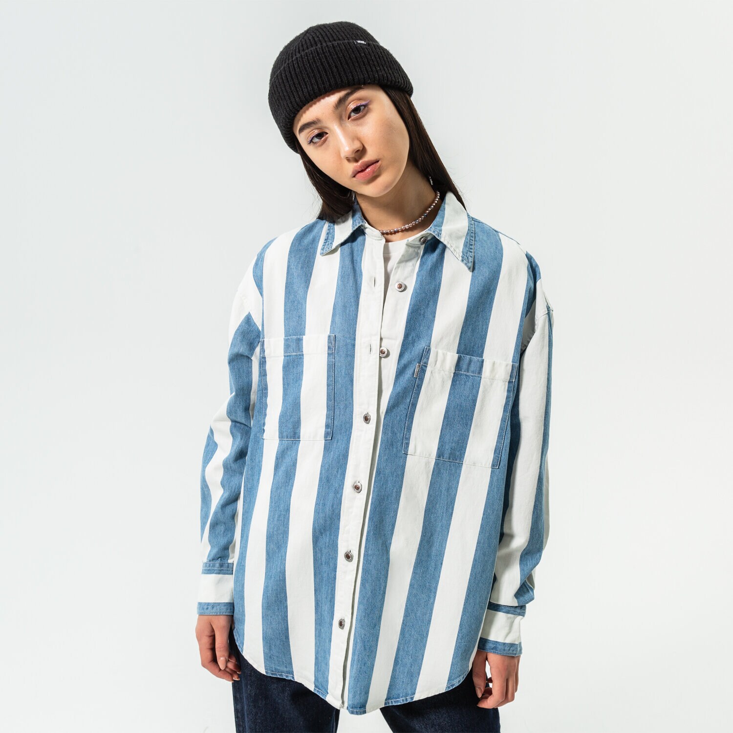 Damen T-Shirt LEVI'S HEMD SILVERTAB LOOSE SHIRT A3493-0001 Weiß